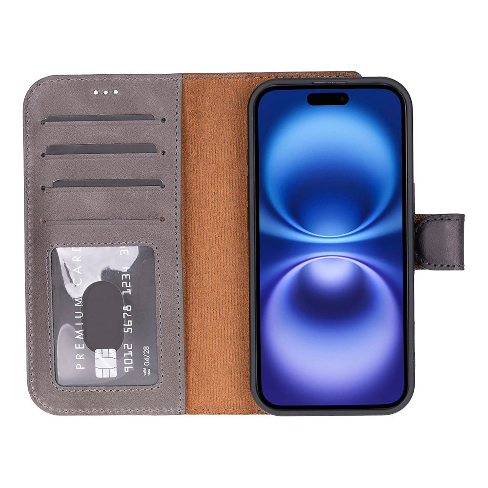 iPhone 17 (6.3") Leder-Brieftaschenhülle