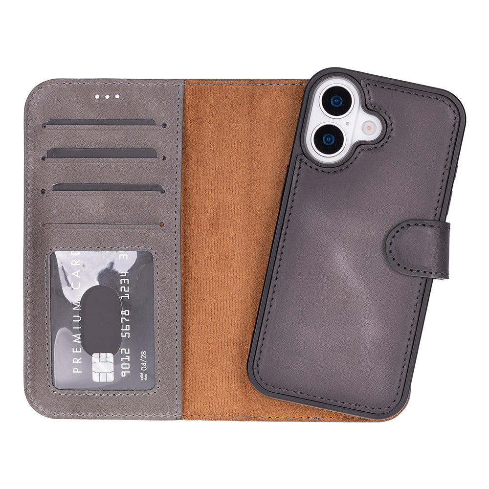 iPhone 17 (6.3") Leder-Brieftaschenhülle