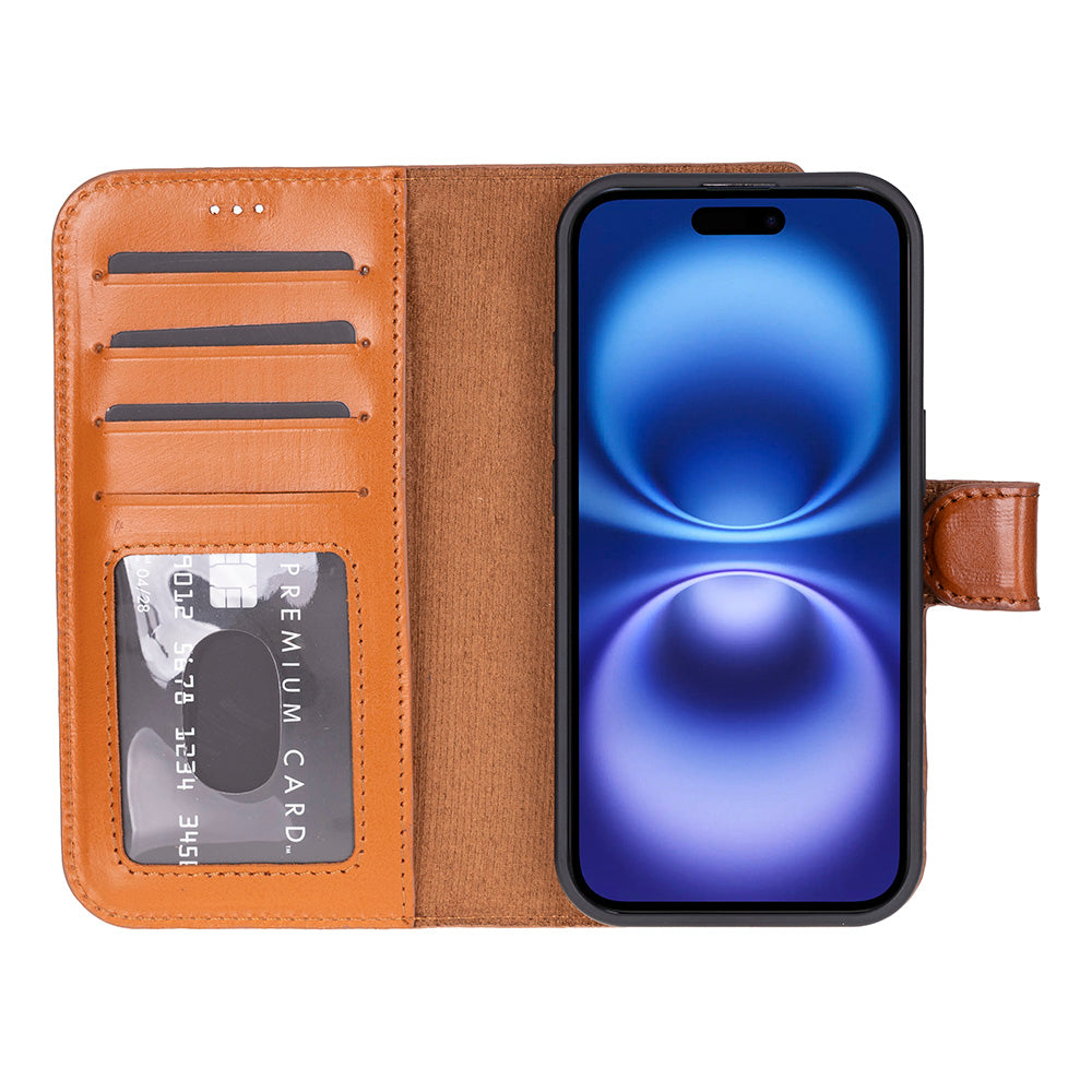 iPhone 17 (6.3") Leder-Brieftaschenhülle