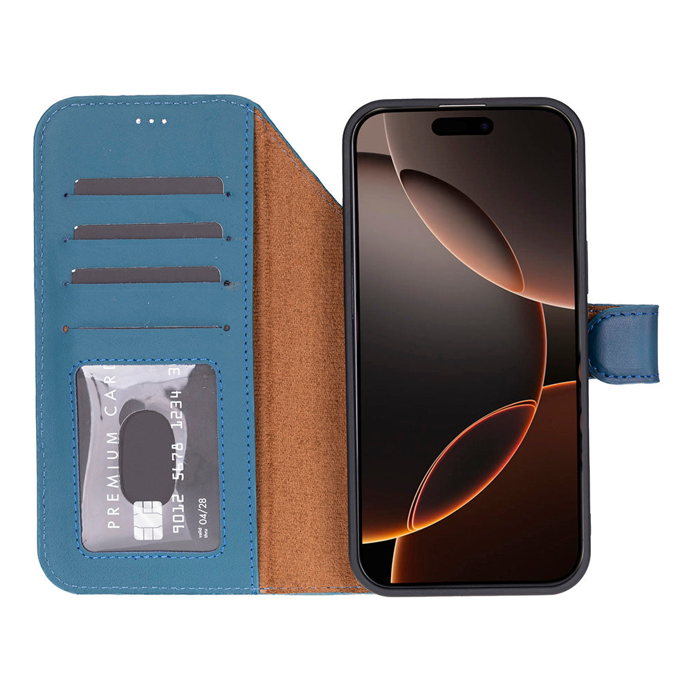 Étui portefeuille en cuir pour iPhone 17 Pro (6.3")