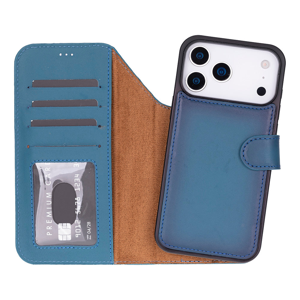 Étui portefeuille en cuir pour iPhone 17 Pro (6.3")