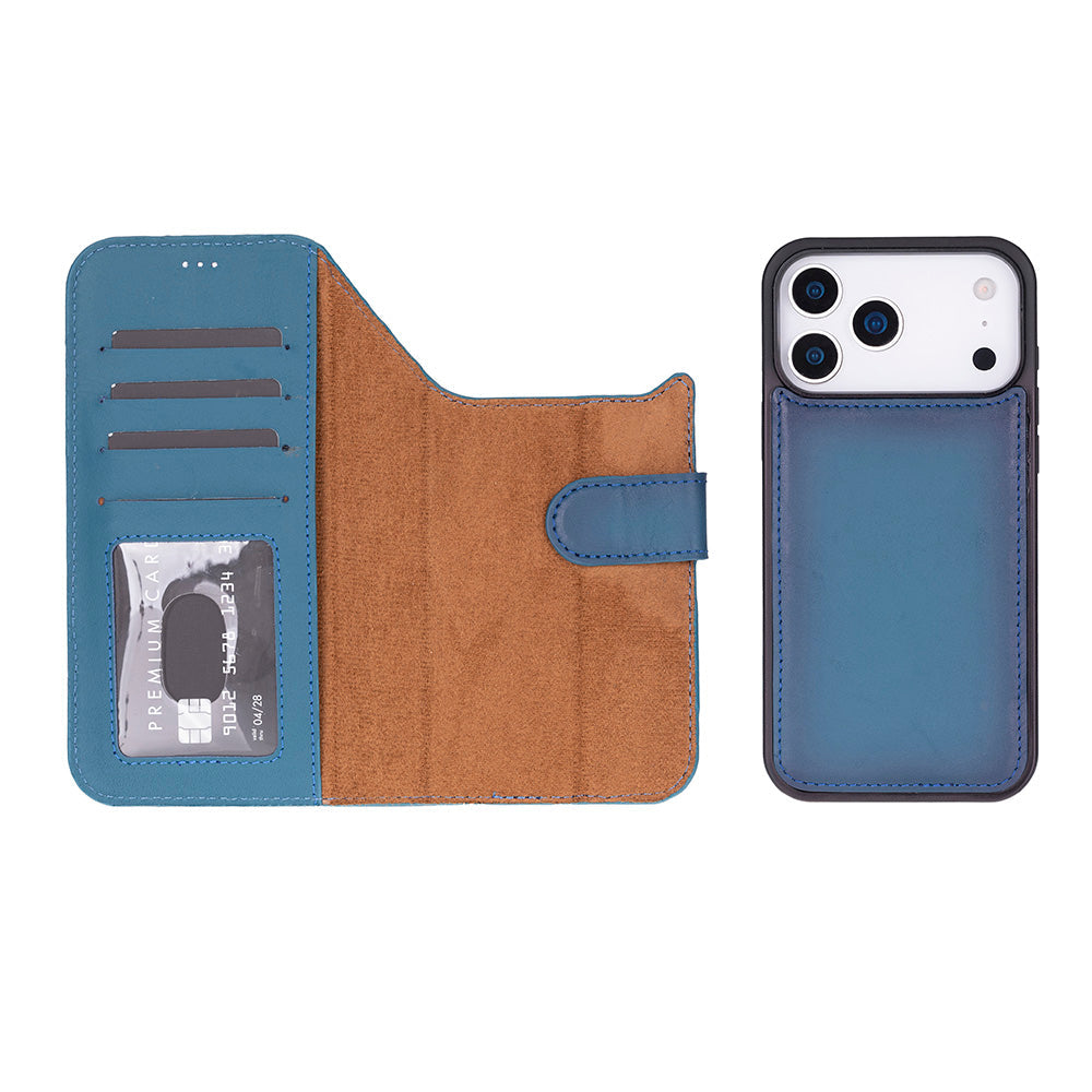 Étui portefeuille en cuir pour iPhone 17 Pro (6.3")