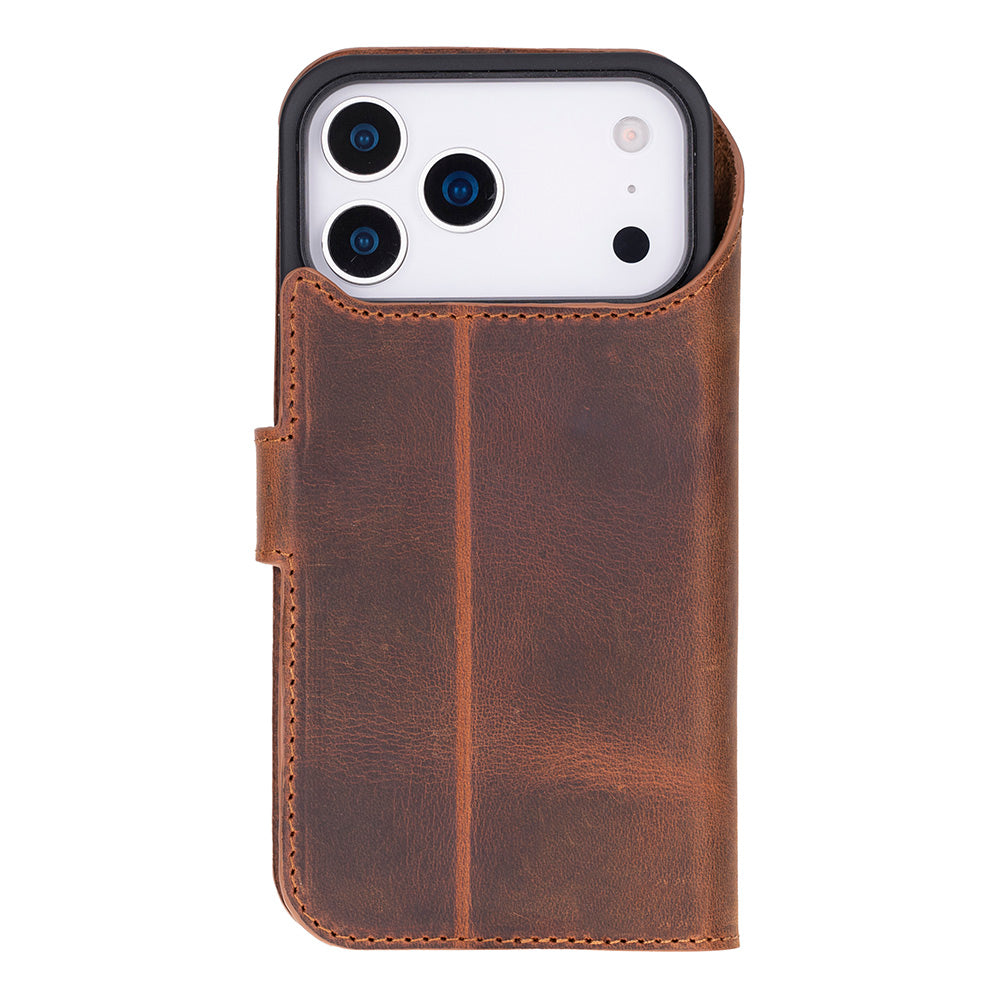 Étui portefeuille en cuir pour iPhone 17 Pro (6.3")