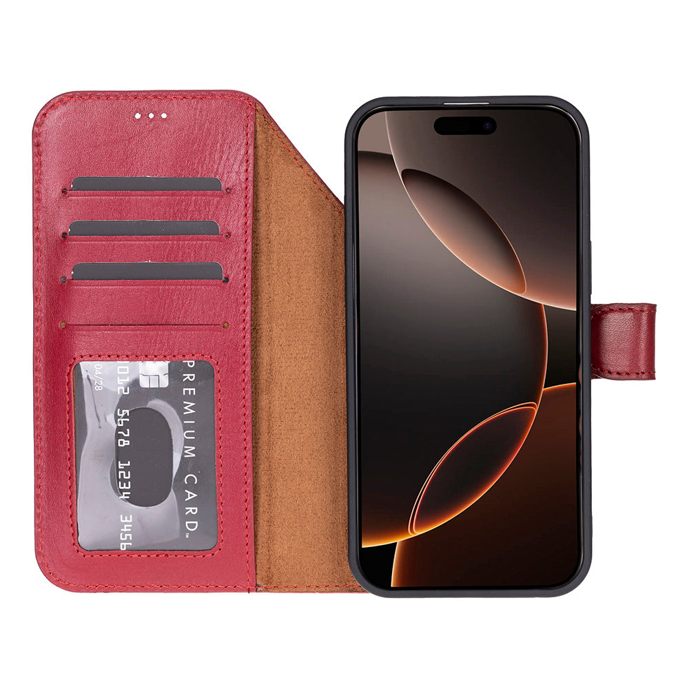 Étui portefeuille en cuir pour iPhone 17 Pro Max (6.9")