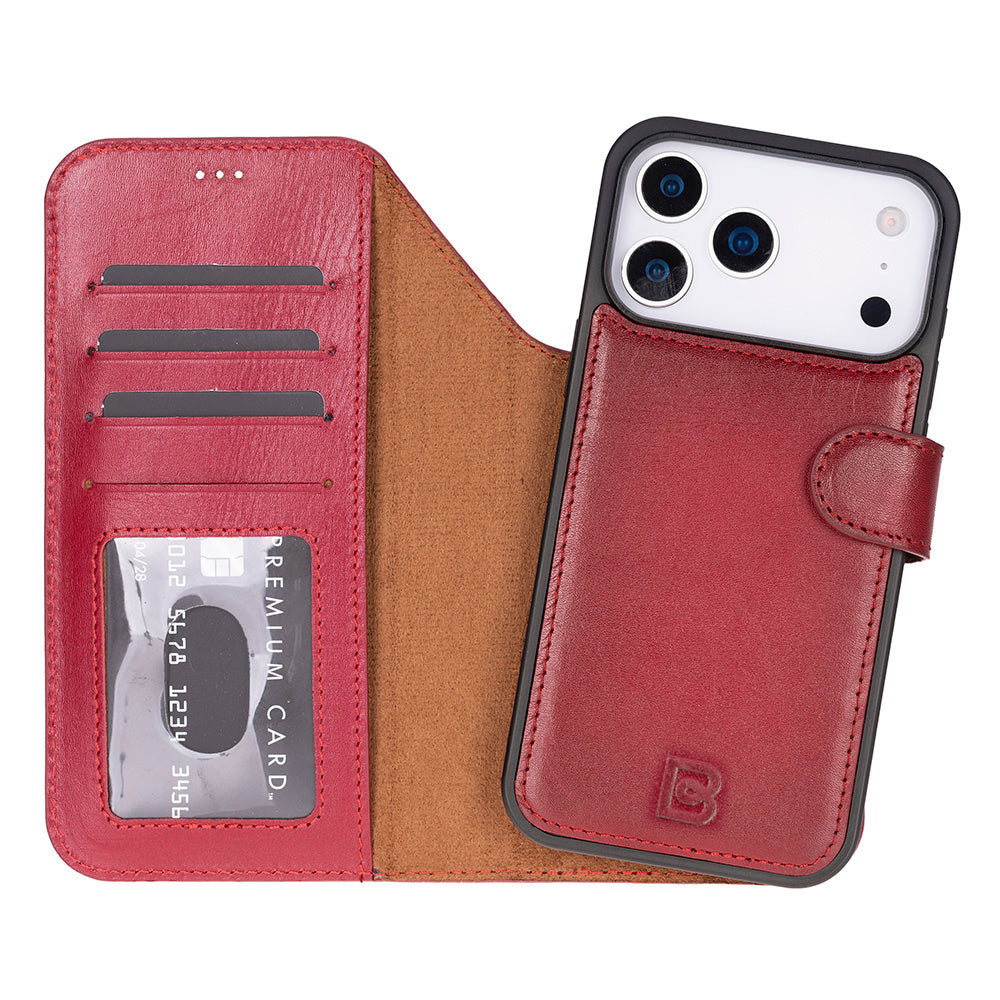 Étui portefeuille en cuir pour iPhone 17 Pro (6.3")
