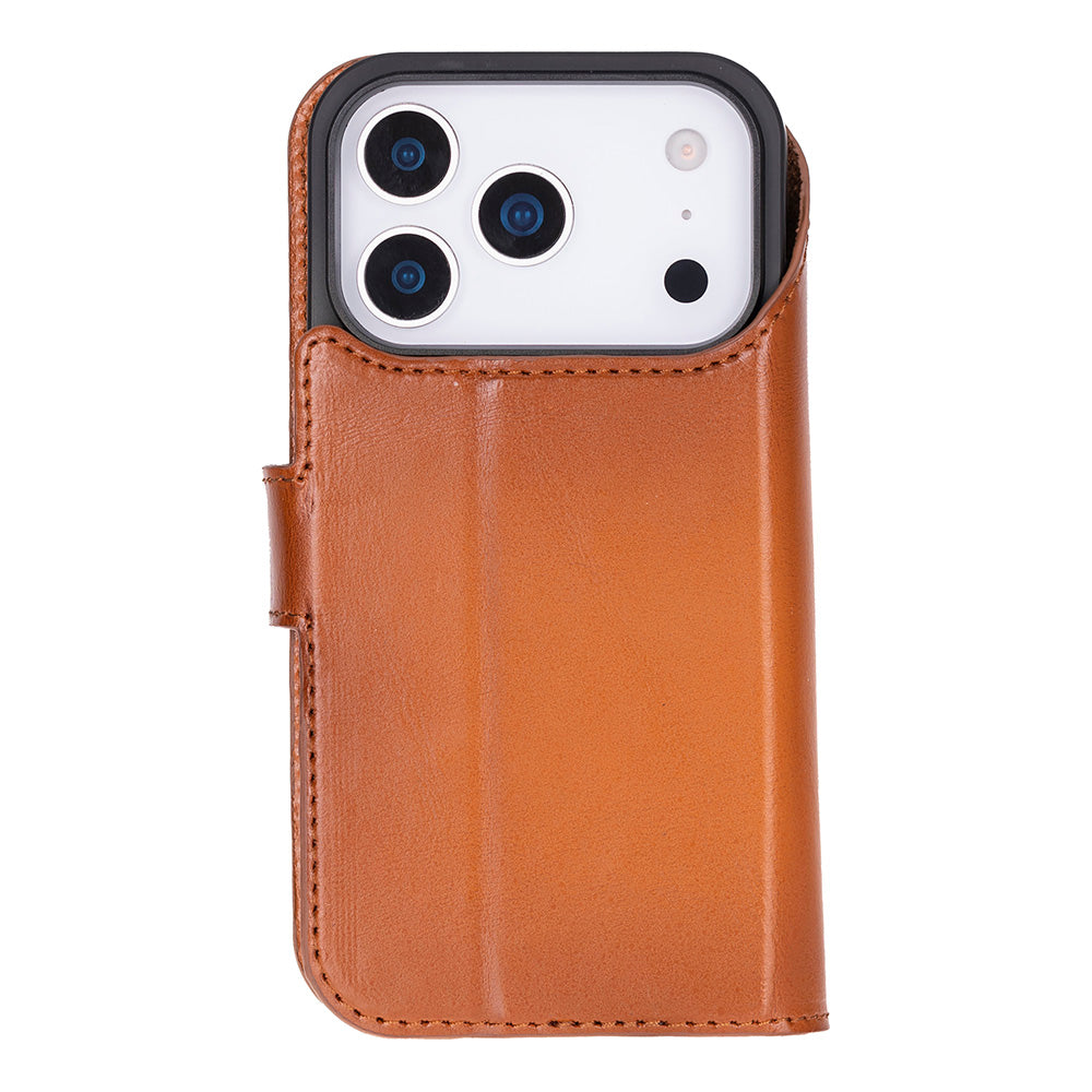 Étui portefeuille en cuir pour iPhone 17 Pro (6.3")
