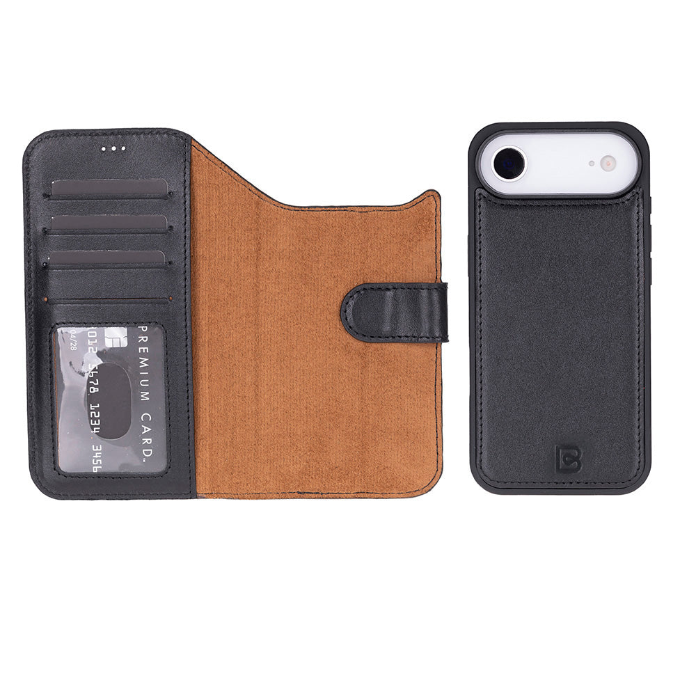 Étui portefeuille en cuir pour iPhone 17 Air (6.5")