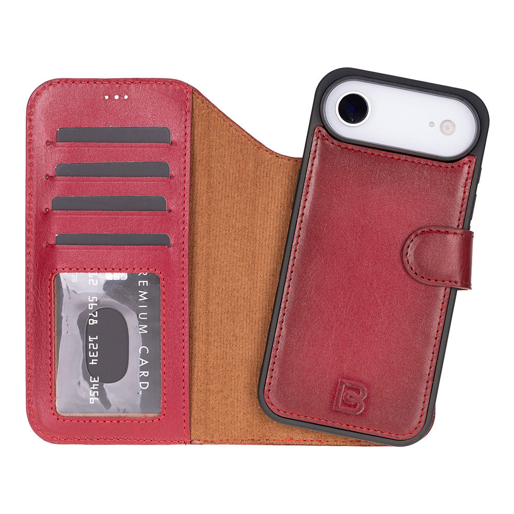 Étui portefeuille en cuir pour iPhone 17 Air (6.5")
