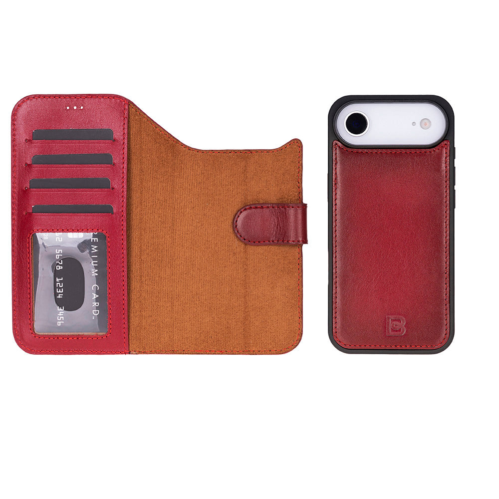 Étui portefeuille en cuir pour iPhone 17 Air (6.5")