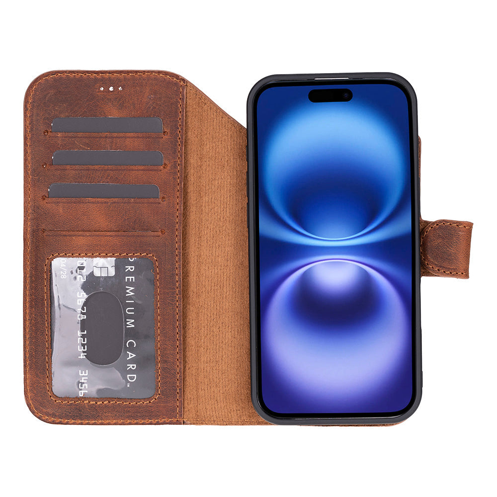 Étui portefeuille en cuir pour iPhone 17 Air (6.5")