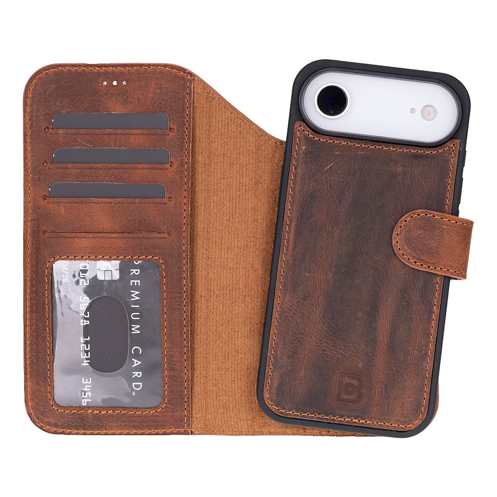 Étui portefeuille en cuir pour iPhone 17 Air (6.5")