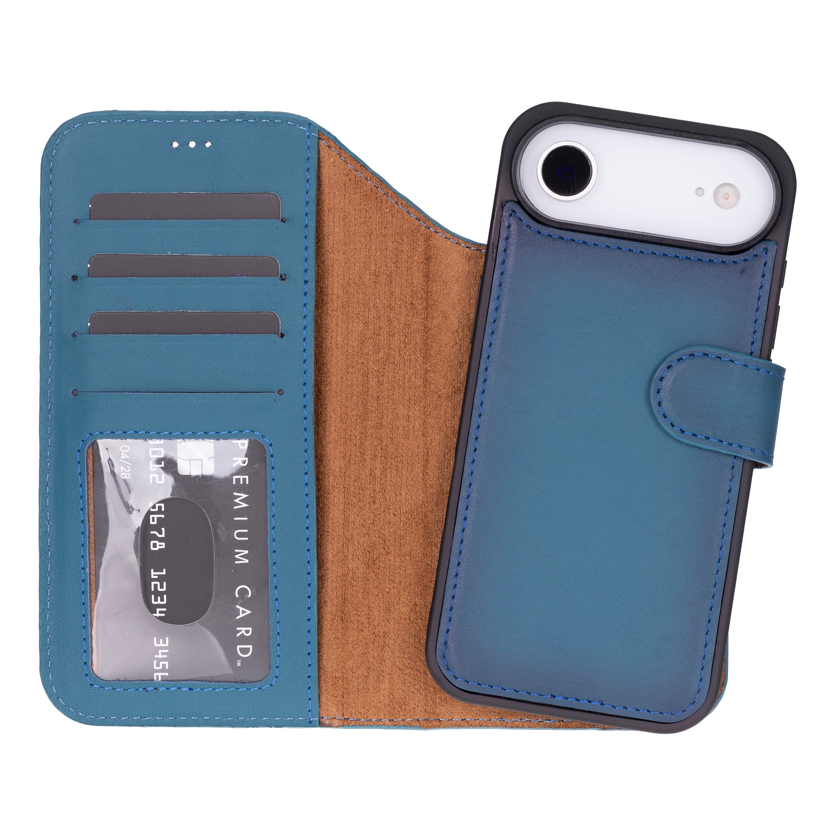 Étui portefeuille en cuir pour iPhone 17 Air (6.5")