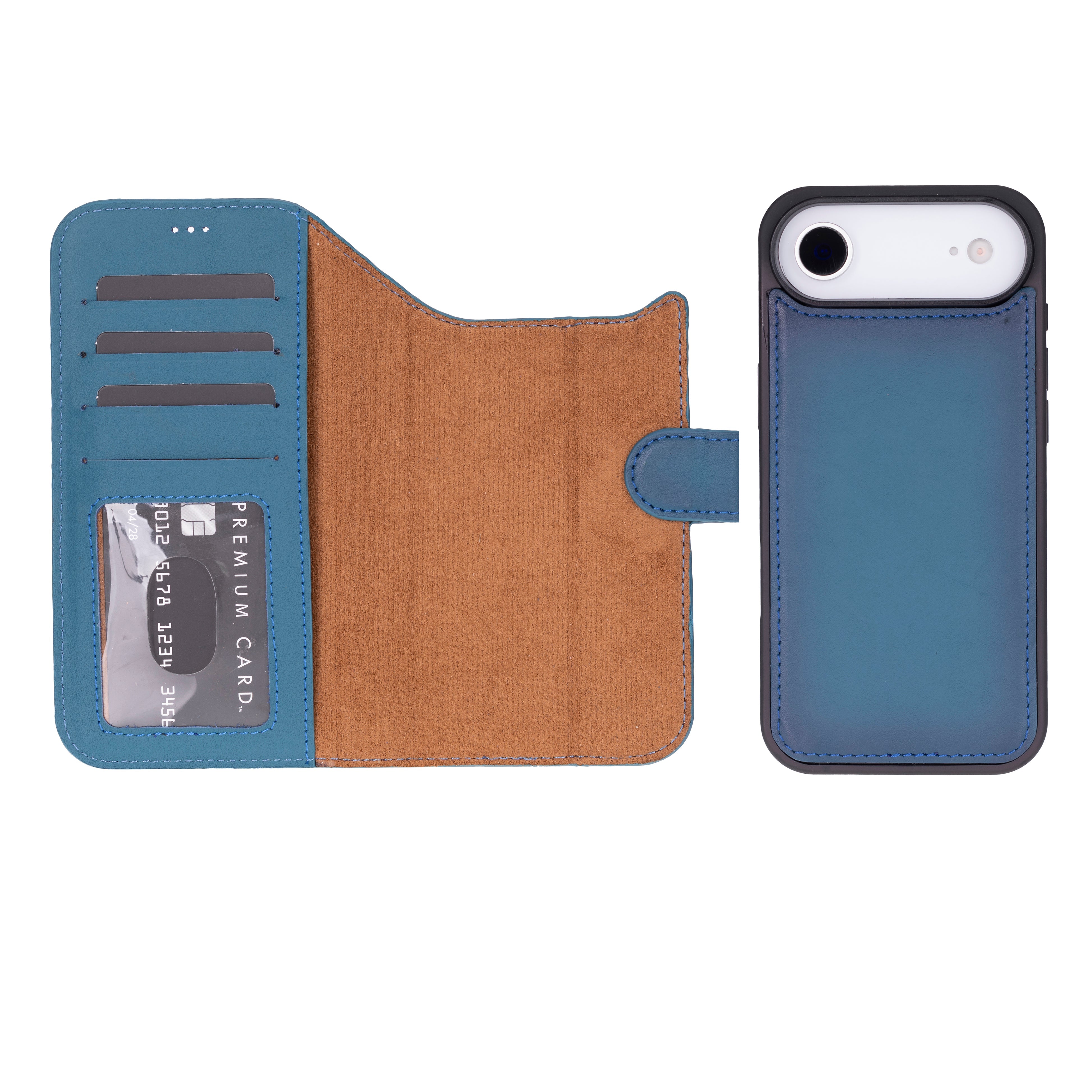 Étui portefeuille en cuir pour iPhone 17 Air (6.5")