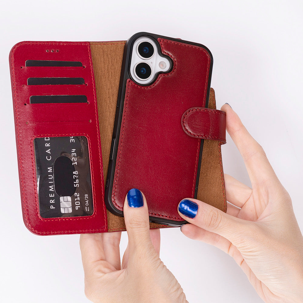 iPhone 17 (6.3") Leder-Brieftaschenhülle