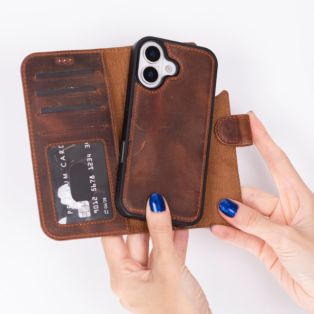 iPhone 17 (6.3") Leder-Brieftaschenhülle