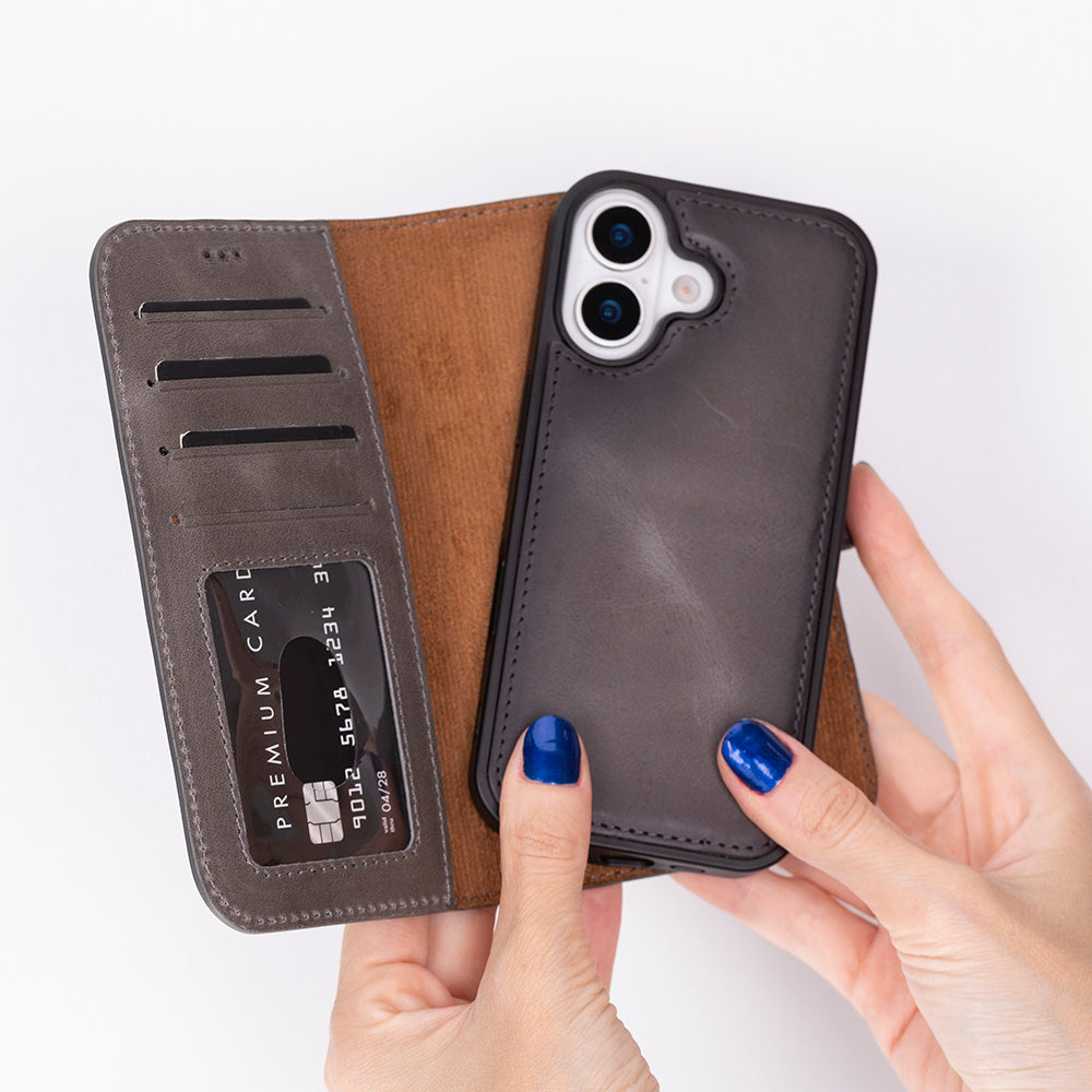 iPhone 17 (6.3") Leder-Brieftaschenhülle