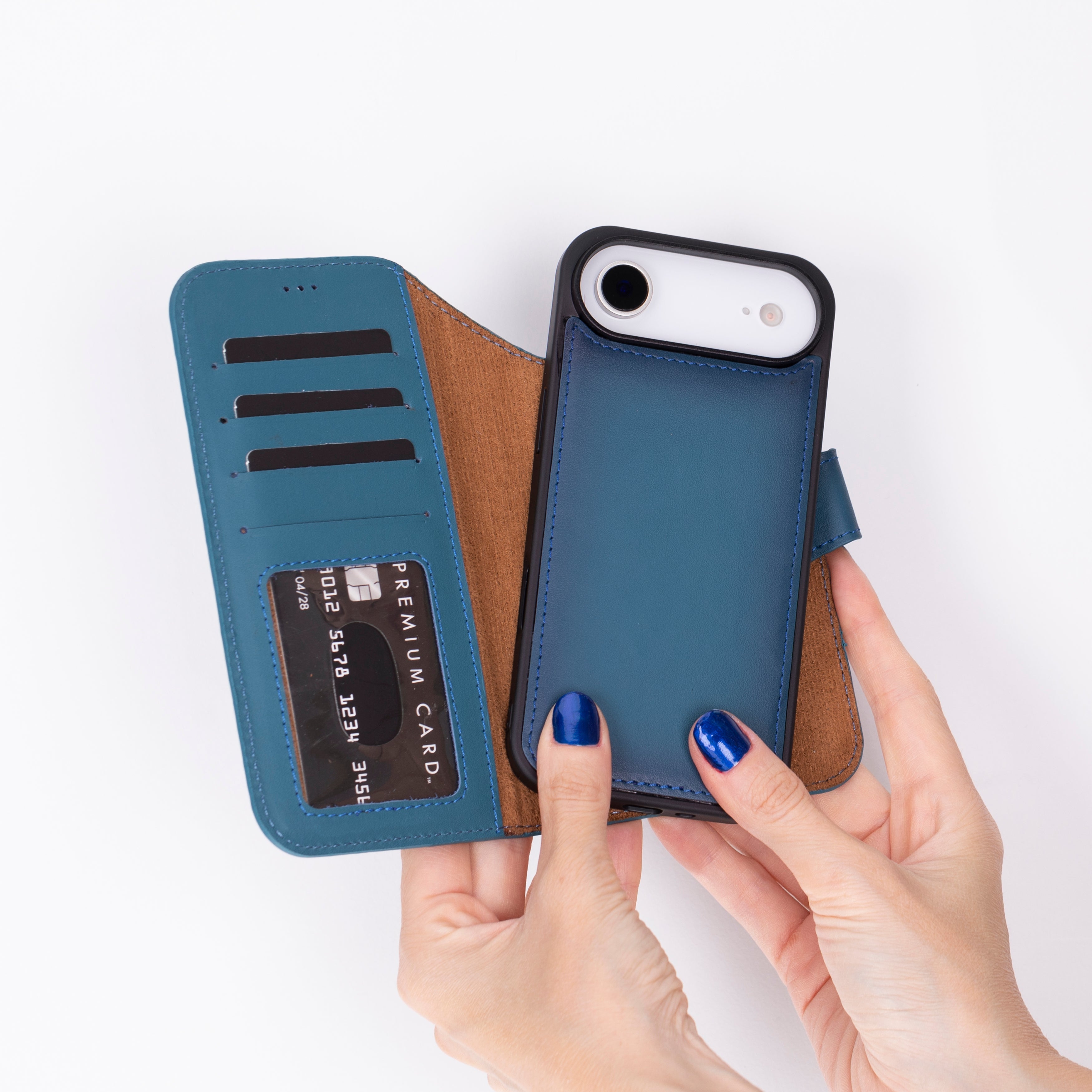 Étui portefeuille en cuir pour iPhone 17 Air (6.5")