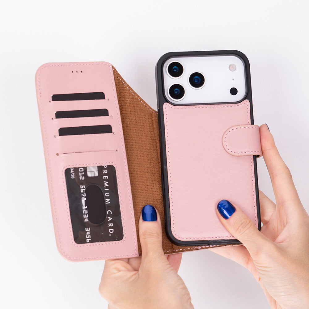 Étui portefeuille en cuir pour iPhone 17 Pro Max (6.9")