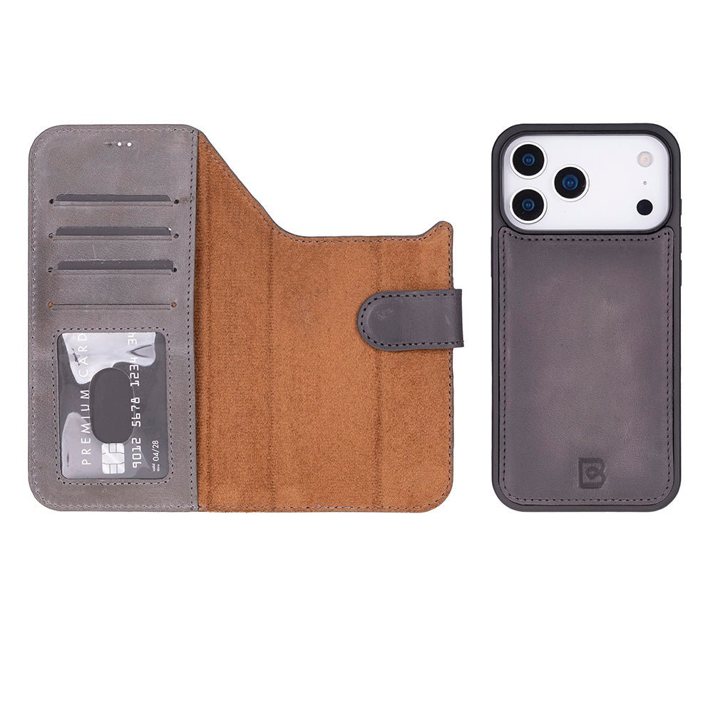 Étui portefeuille en cuir pour iPhone 17 Pro (6.3")