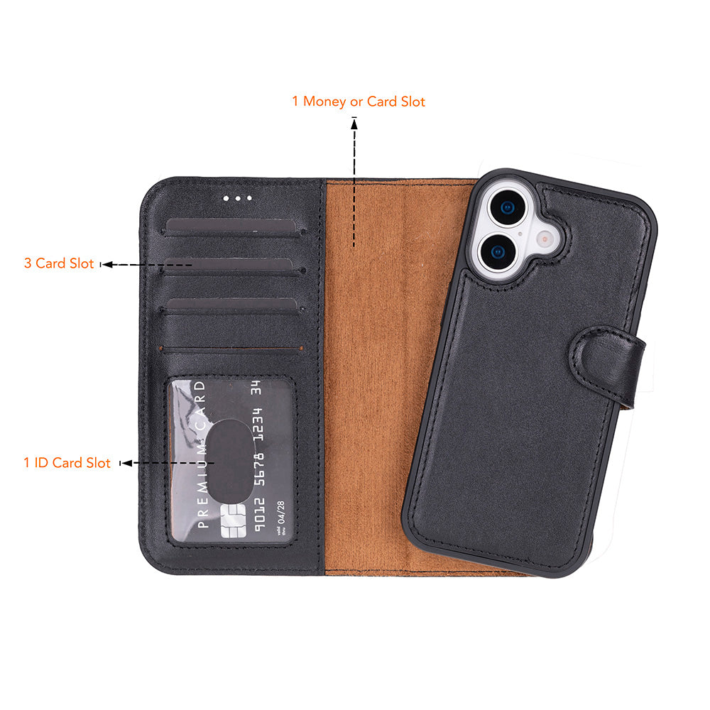 iPhone 17 (6.3") Leder-Brieftaschenhülle