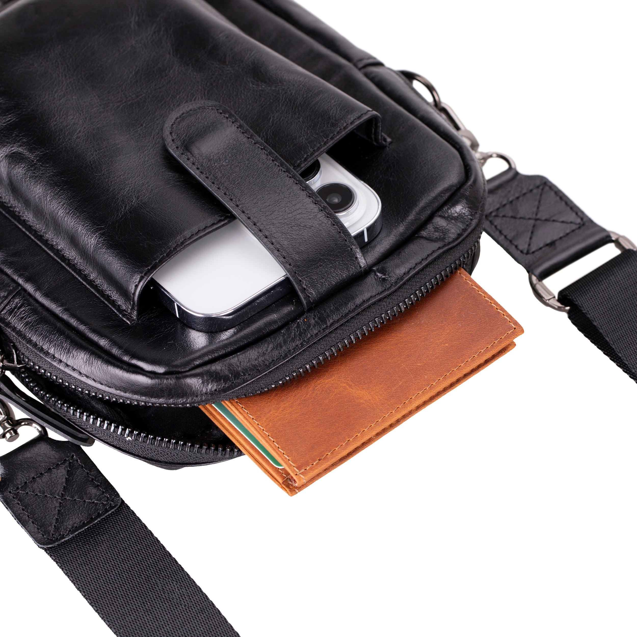 Sac bandoulière en cuir Pisa