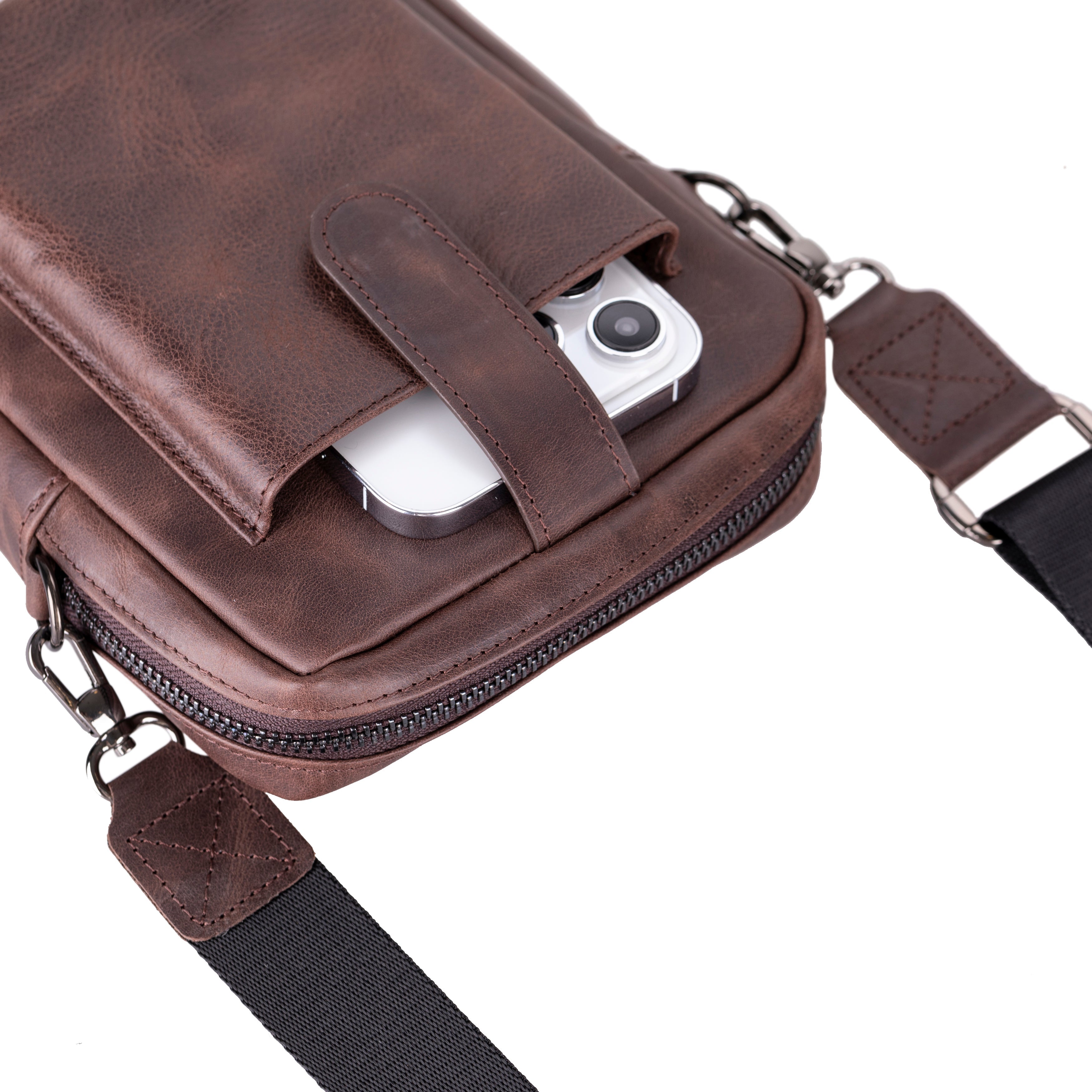 Sac bandoulière en cuir Pisa