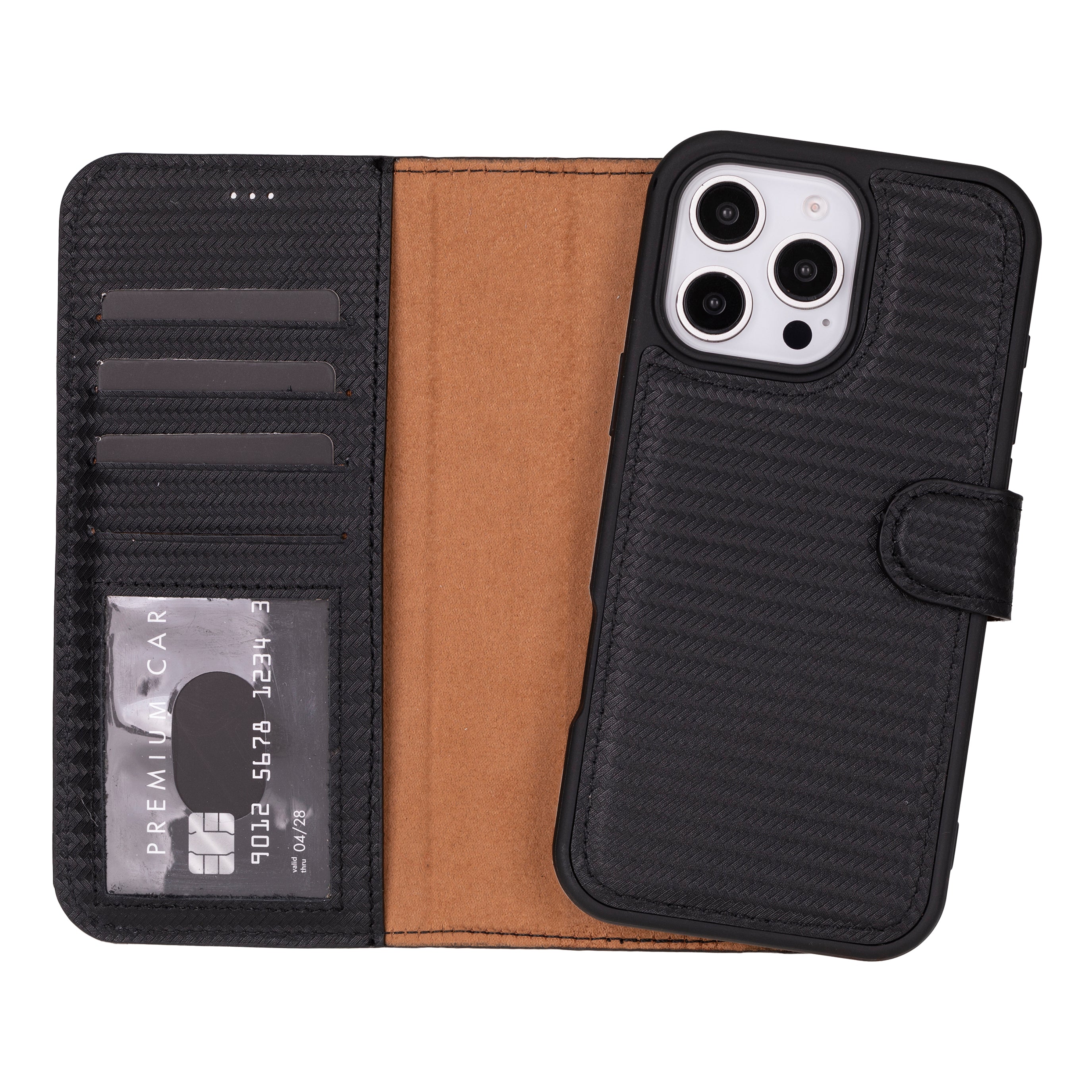 Étui portefeuille amovible en cuir pour iPhone 17 Pro Max