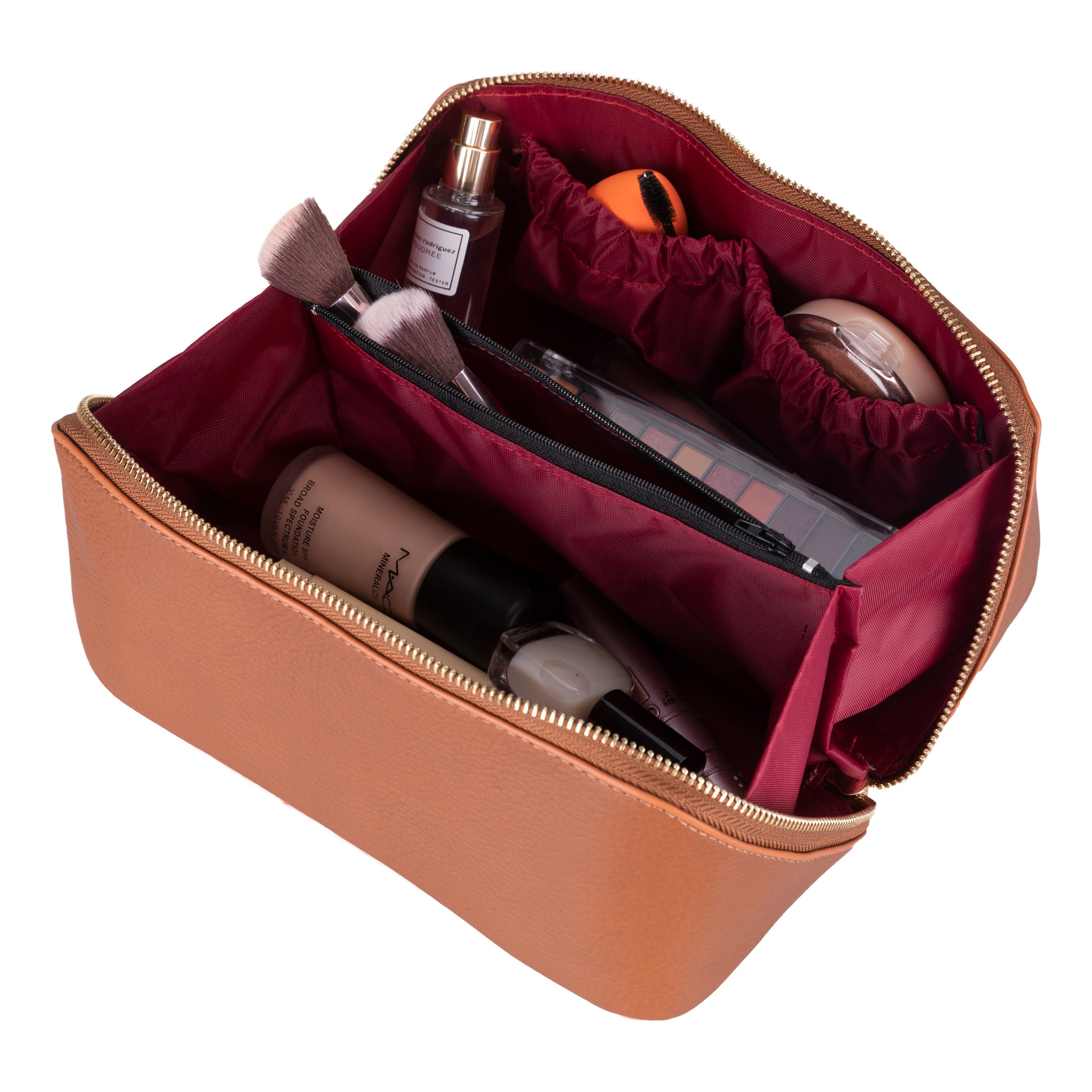 Soluno Leather Make up Bag