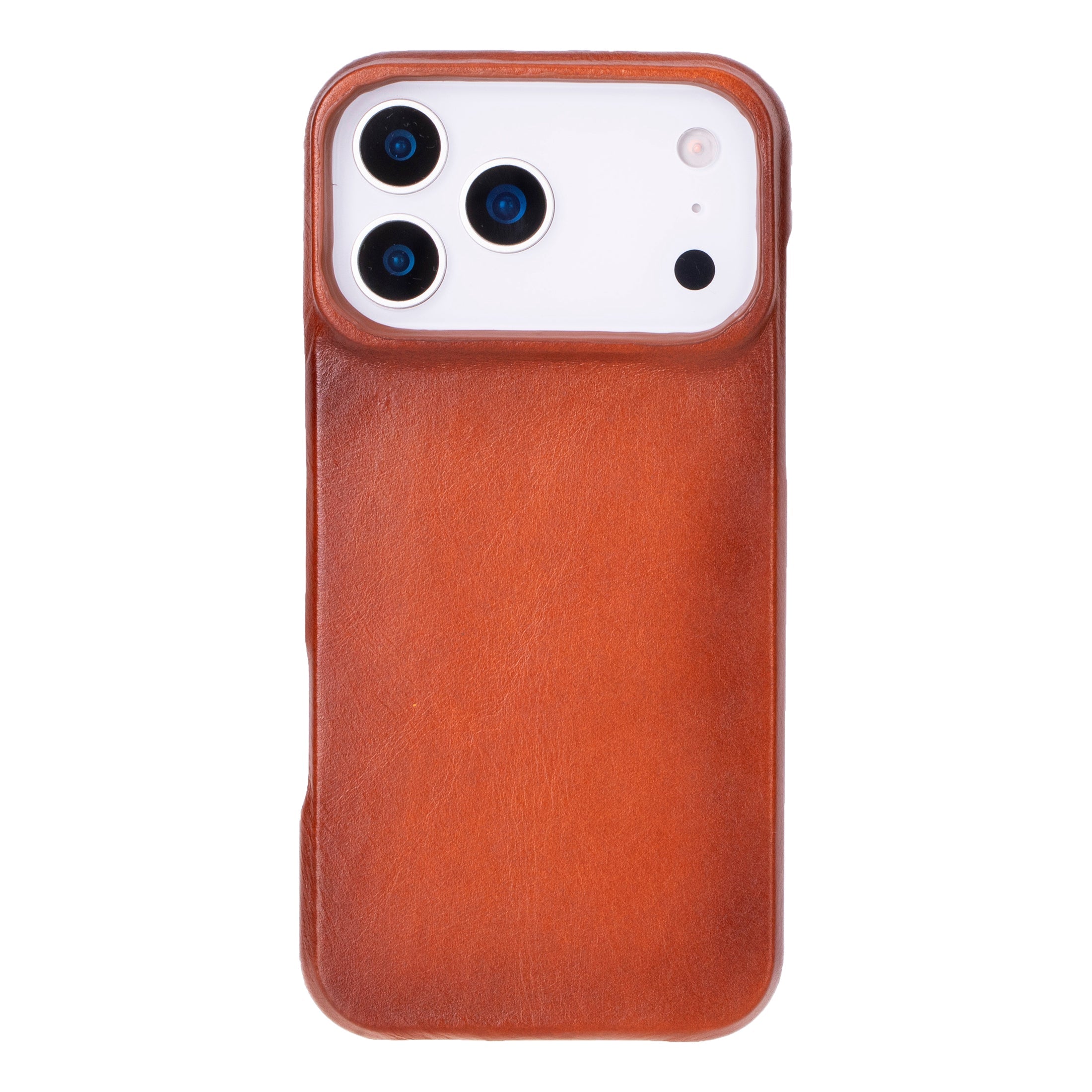 Brown iphone 17 case with a white background