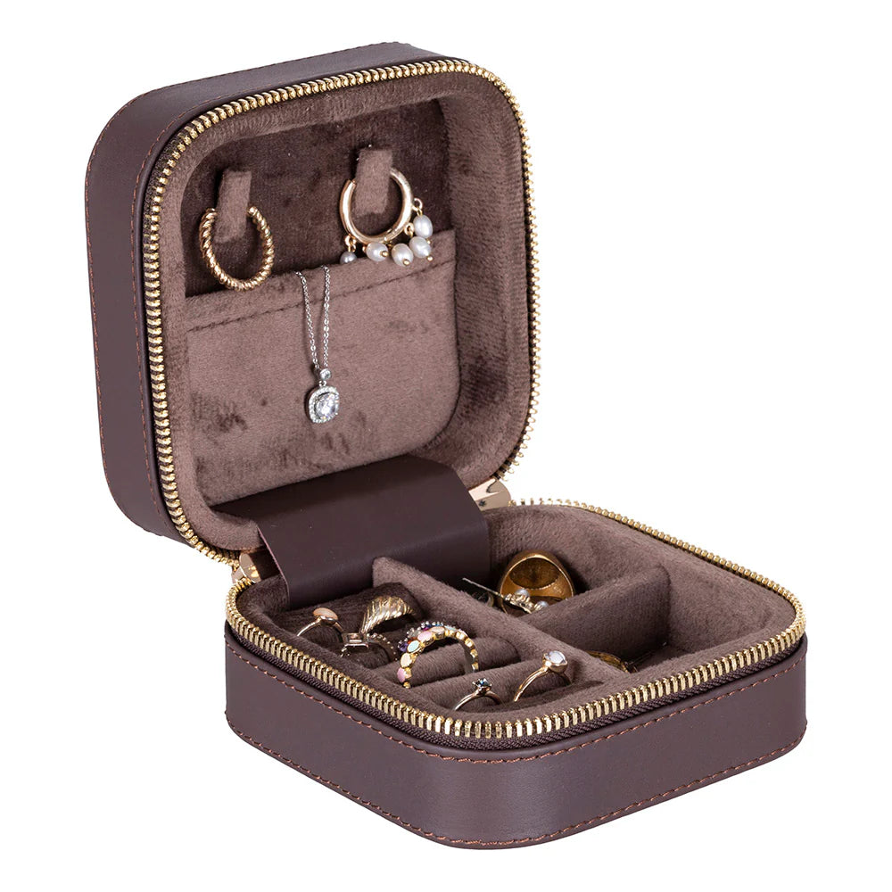 Amanda Leather Jewelry Box- Medium