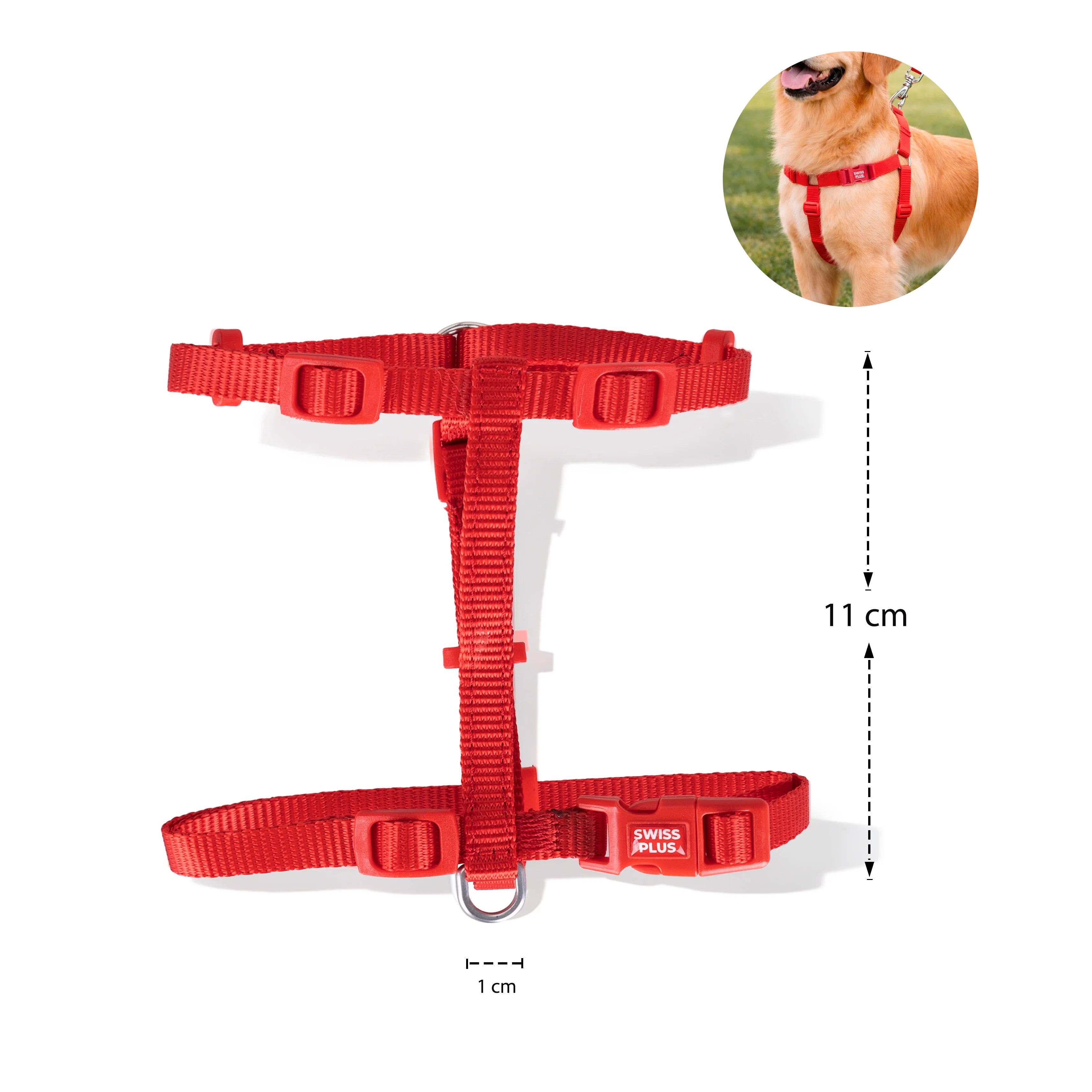 Solid Color Polyester H-Type Dog Harness