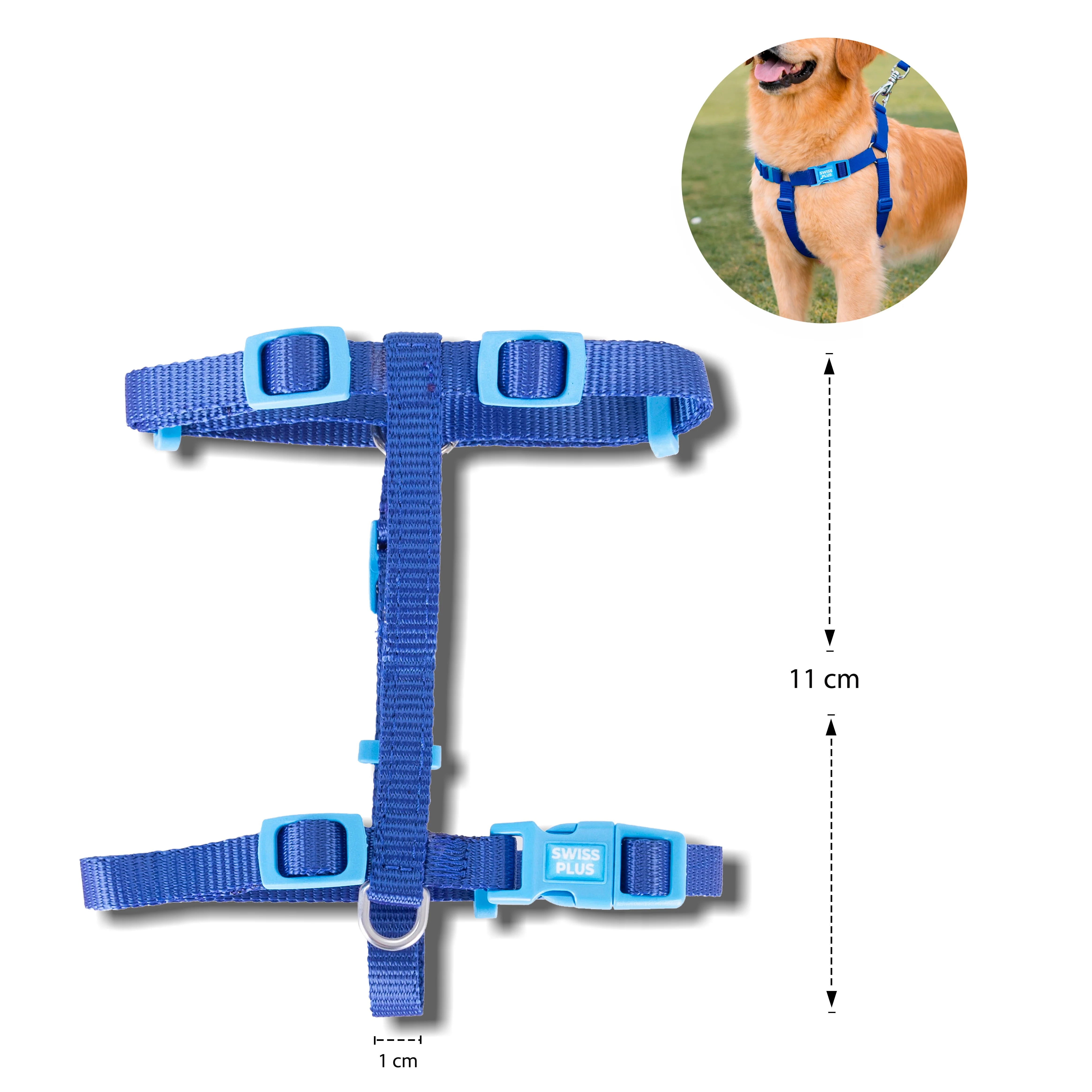 Solid Color Polyester H-Type Dog Harness
