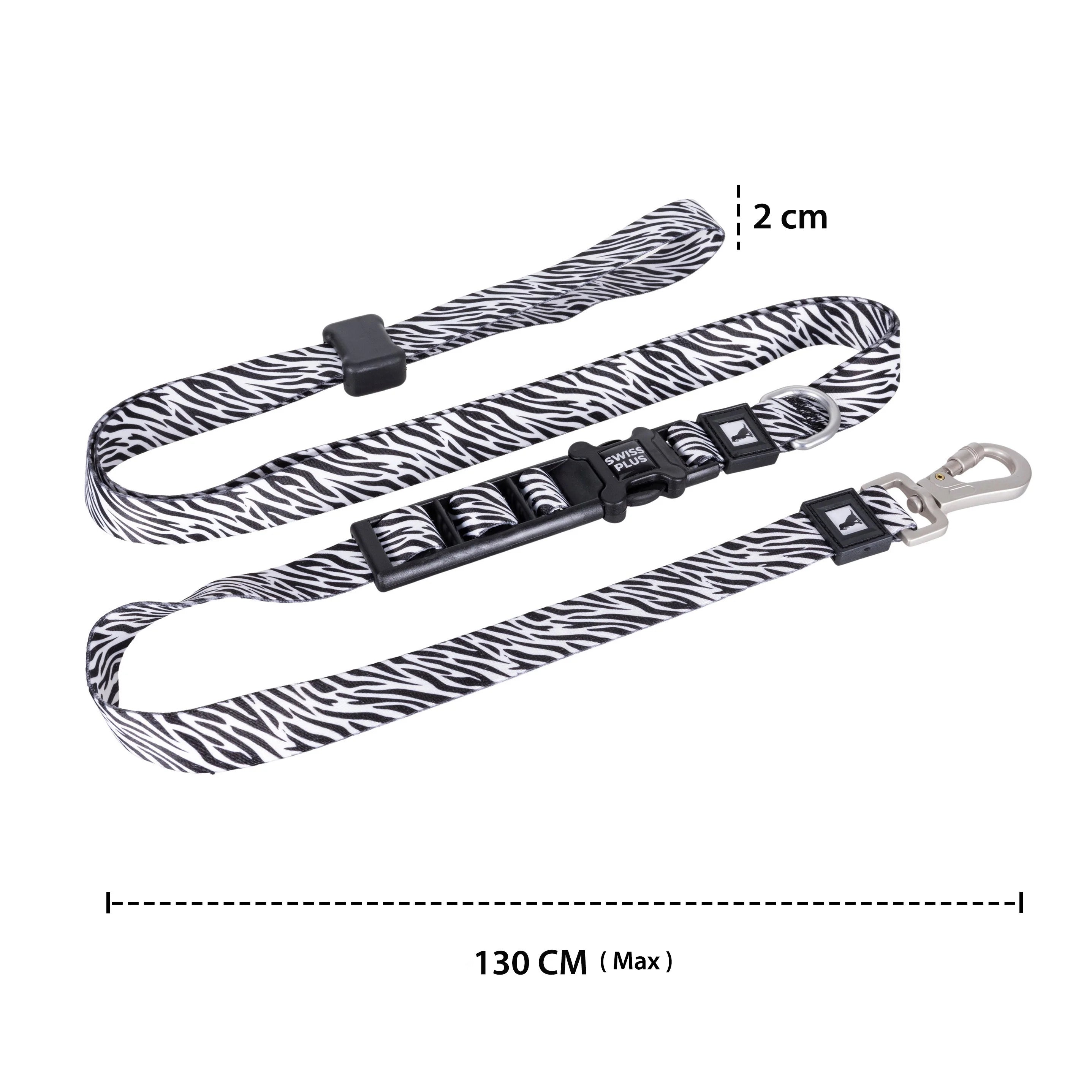 Patterned Recycled Yarn Hands-Free Dog Leash