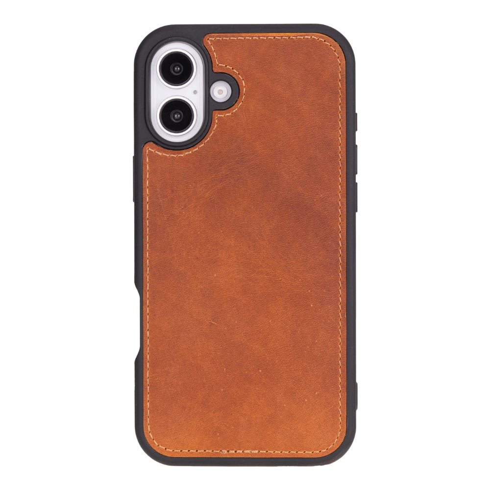 Étui portefeuille amovible en cuir véritable pour iPhone 16 Plus (6,7")