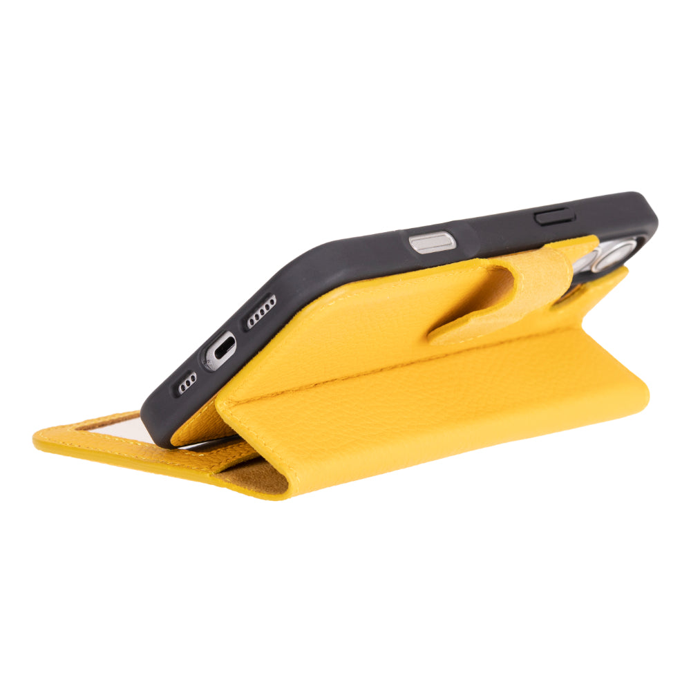 Étui portefeuille amovible en cuir véritable pour iPhone 16 Plus (6,7")