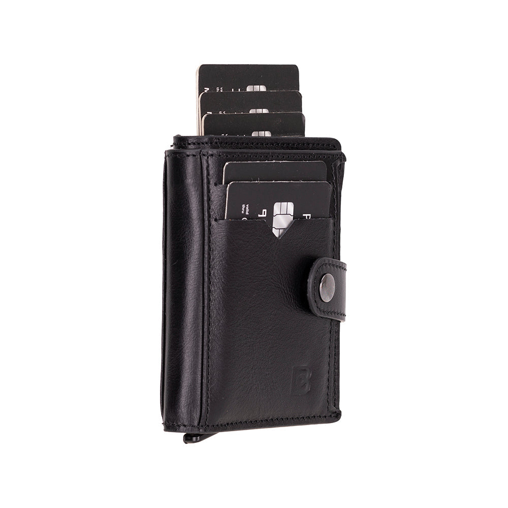 Lumora Genuine Leather Pop-up Card Holder