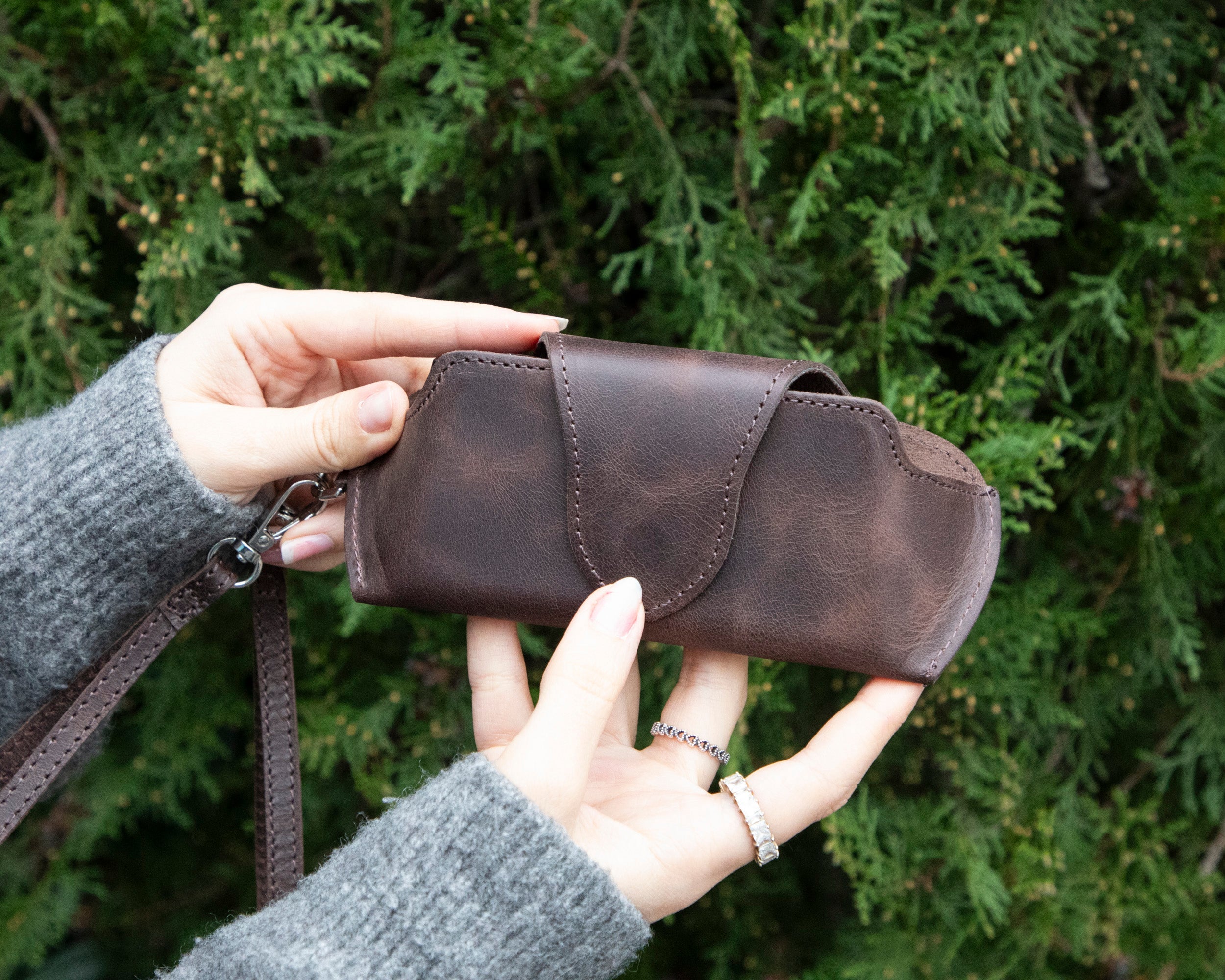 Étui à lunettes en cuir Riviera