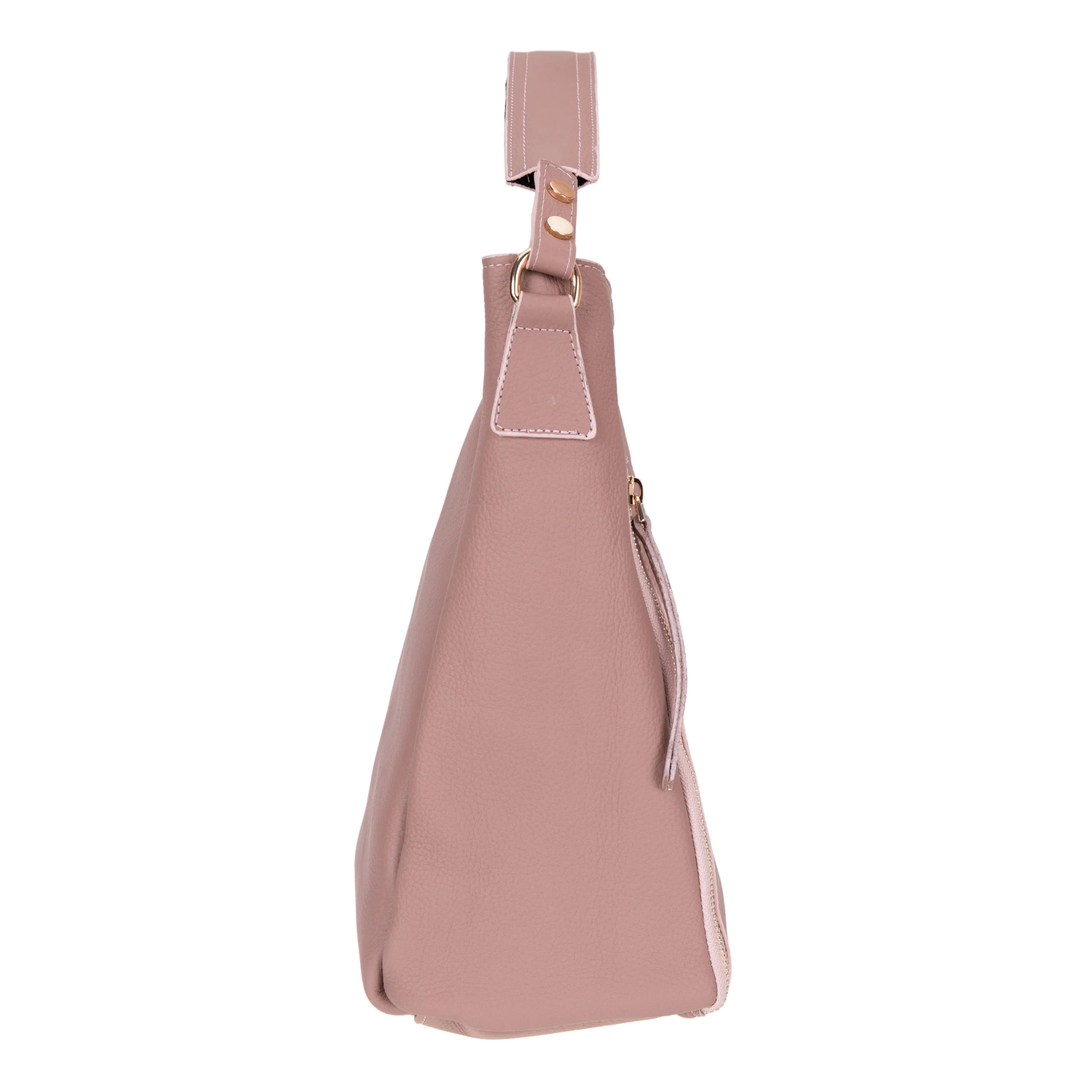 Pink sling bag on a white background