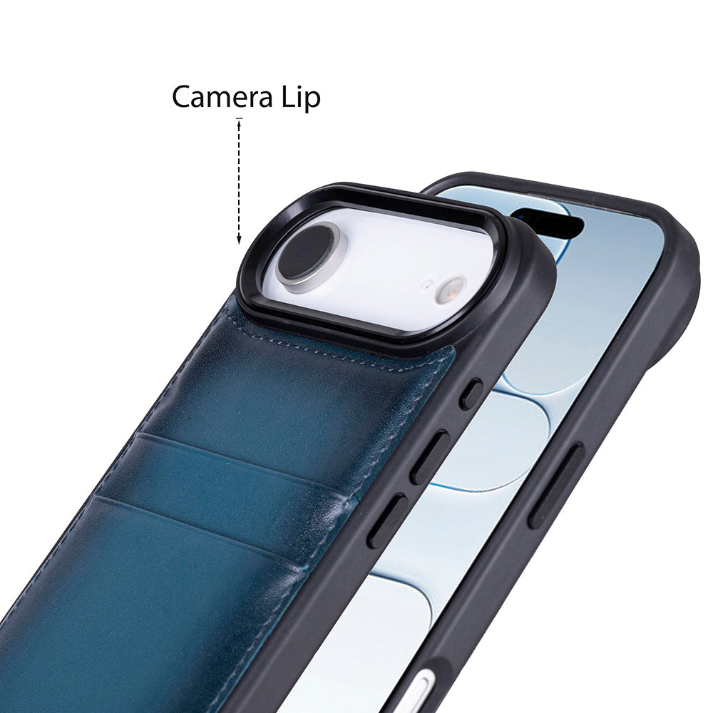 Étui en cuir avec porte-cartes pour iPhone 17 Air (6.5")