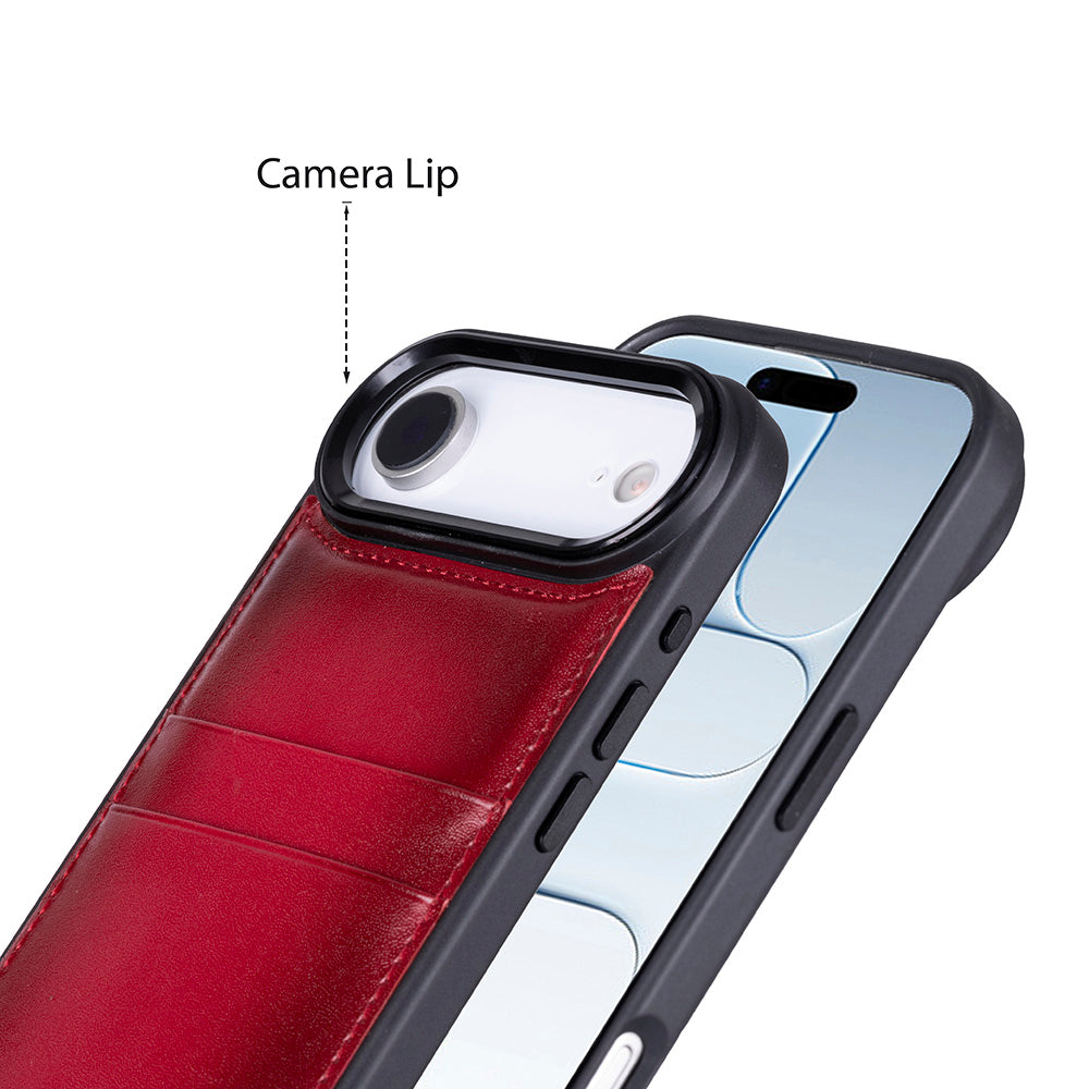 Étui en cuir avec porte-cartes pour iPhone 17 Air (6.5")