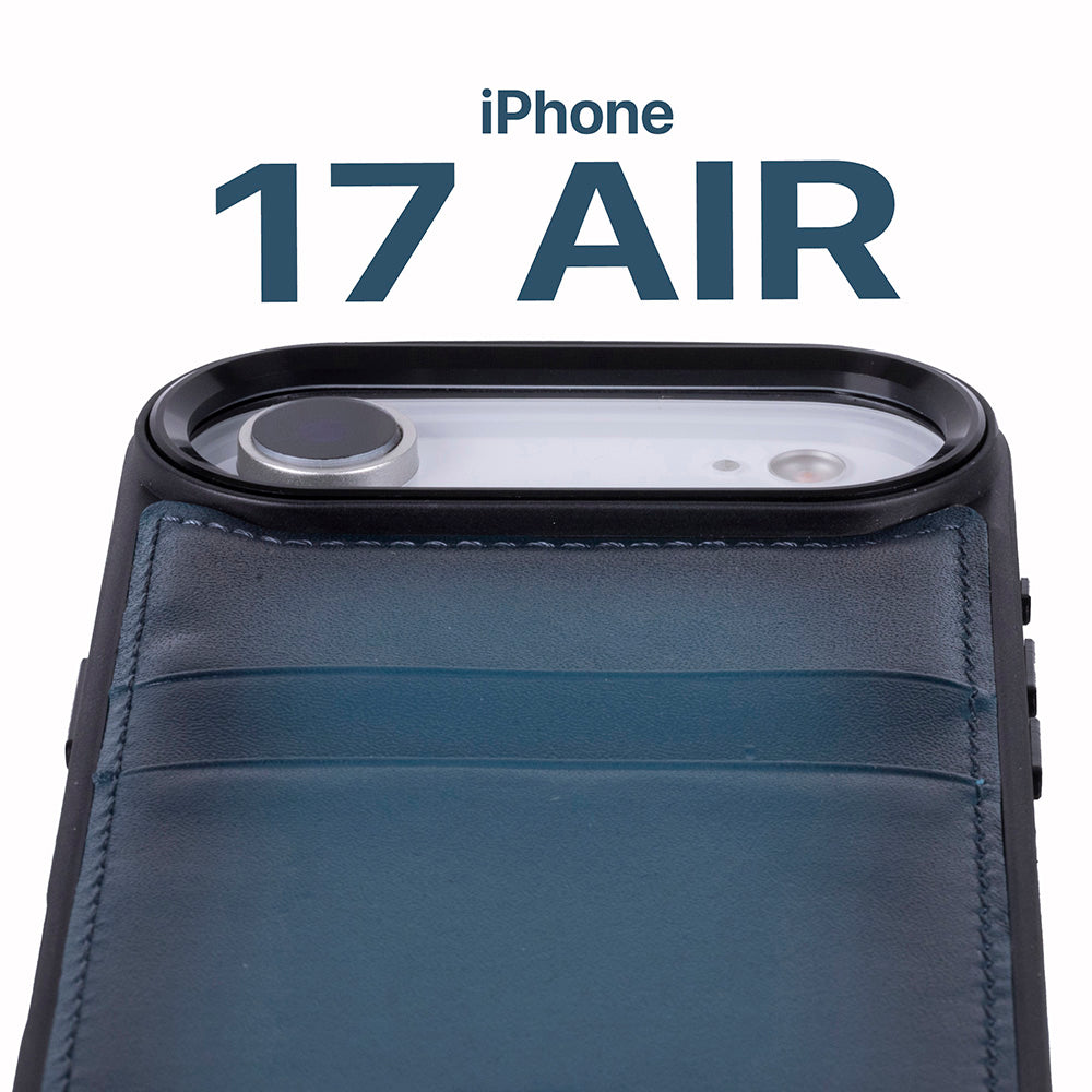 Étui en cuir avec porte-cartes pour iPhone 17 Air (6.5")