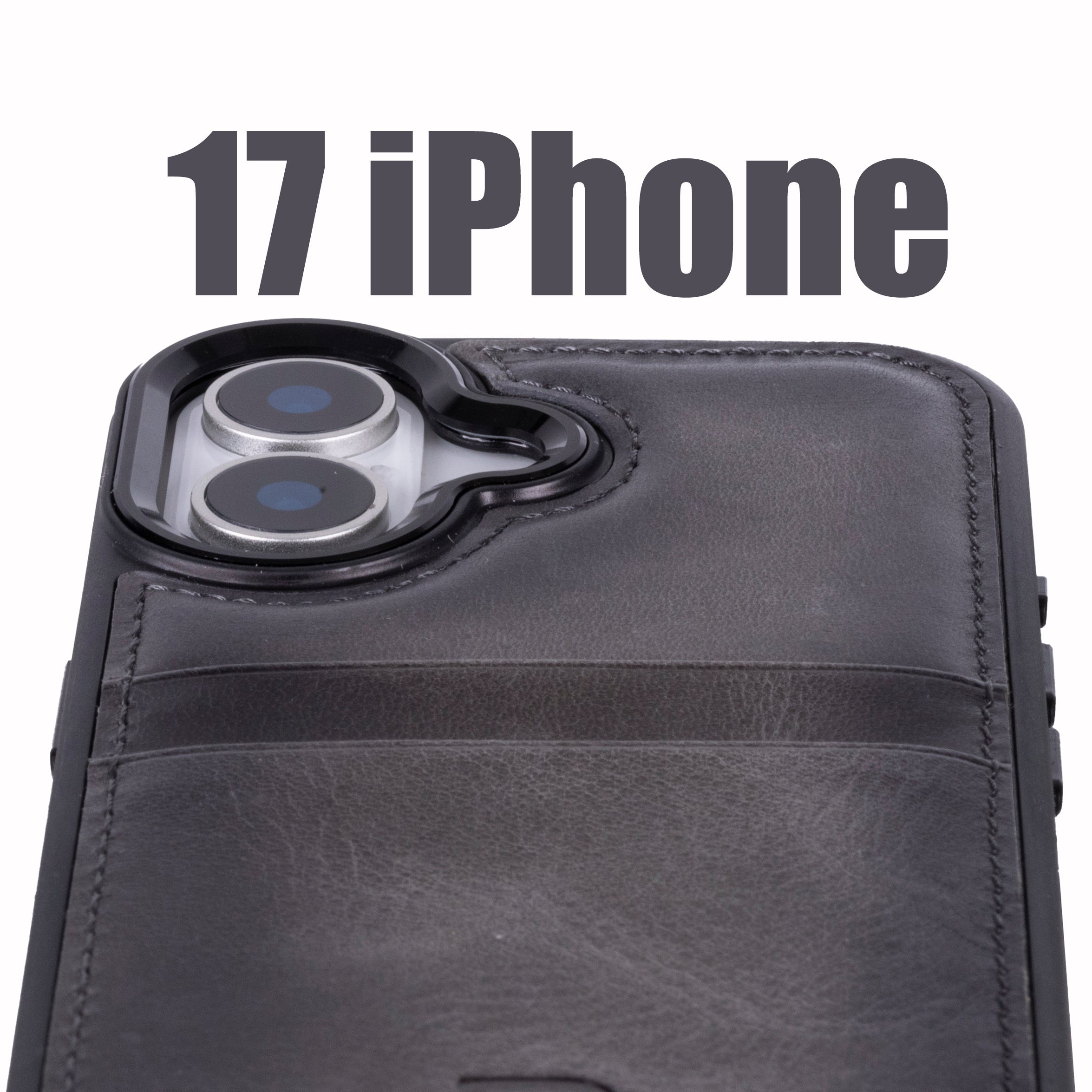 iPhone 17 (6.3") Leather Case with Card Holder