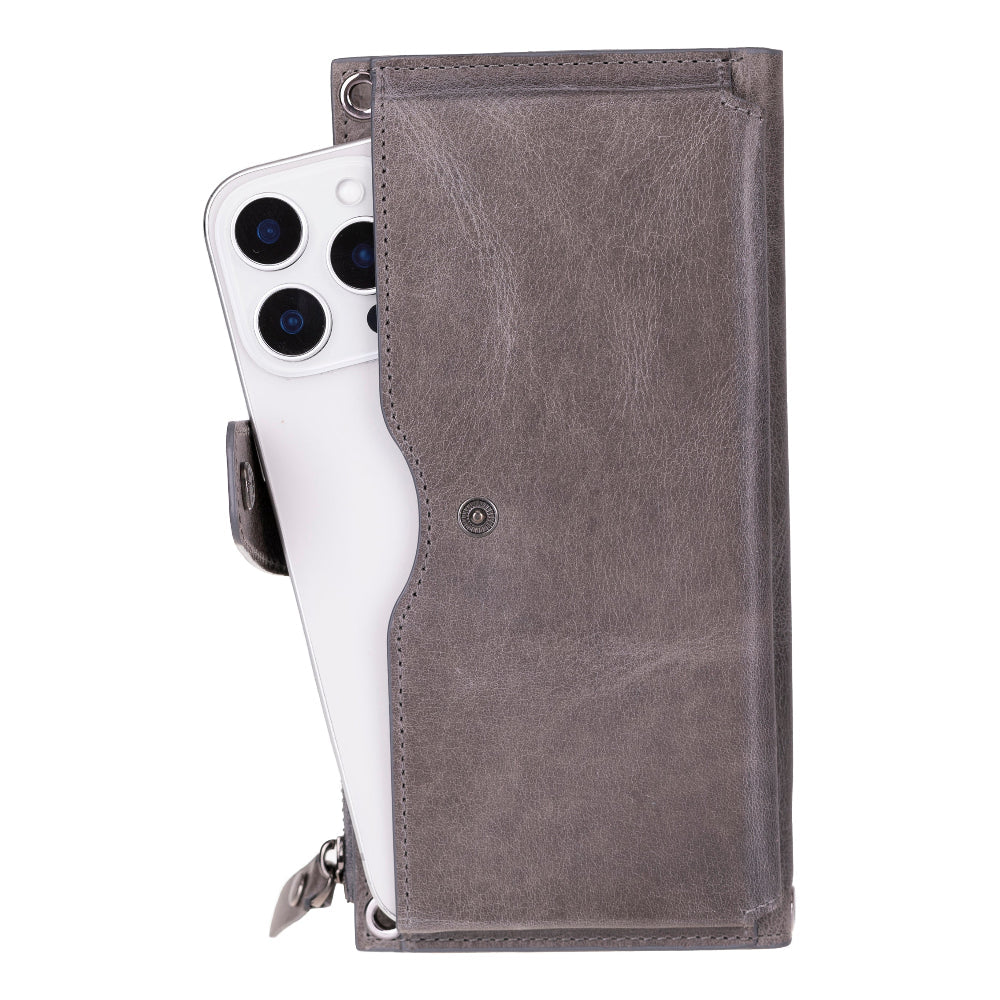 Lozan Strap Genuine Leather Crossbody Wallet