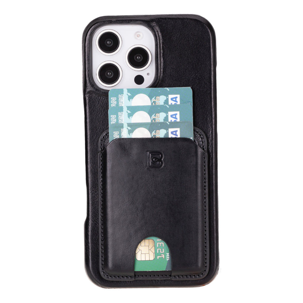 Porte-cartes magnétique Bouletta MagFit en cuir véritable