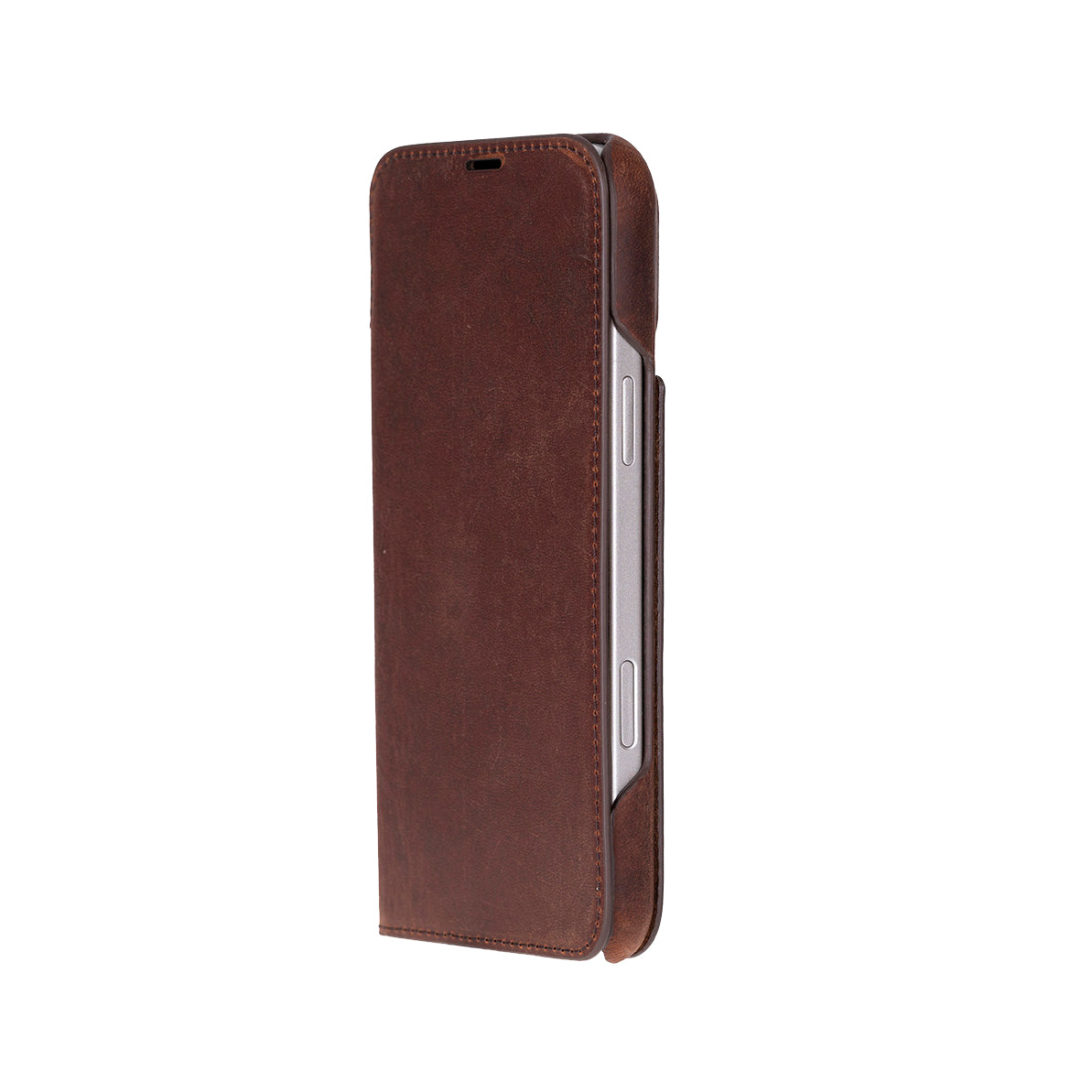 Brown iphone 17 case on a white background