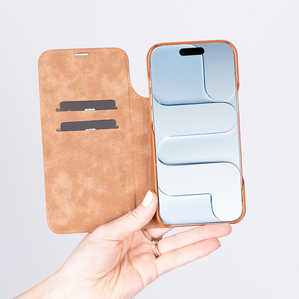 Sonat iPhone 17 Air (6.5") Leather Folio Wallet Case
