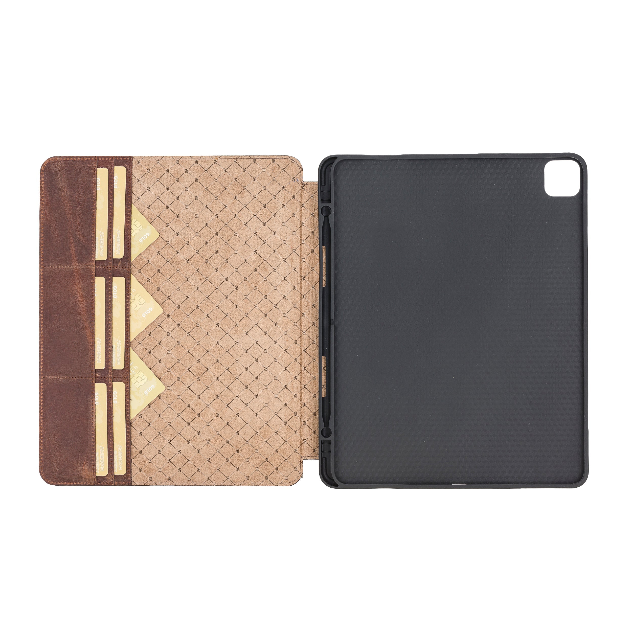 Eto iPad Pro 13" (M4-2024) Genuine Leather Wallet Case