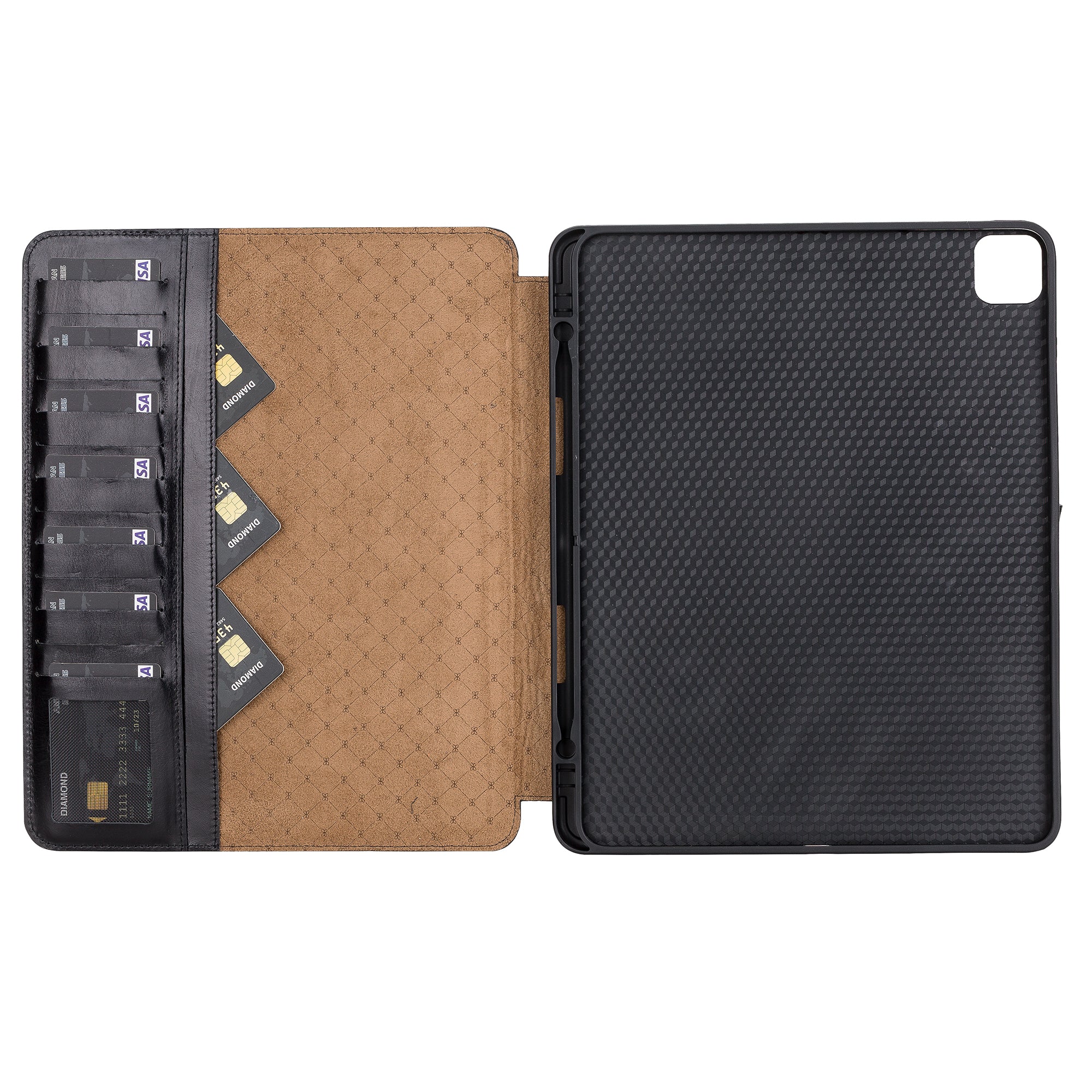 Eto iPad Pro 13" (M4-2024) Genuine Leather Wallet Case