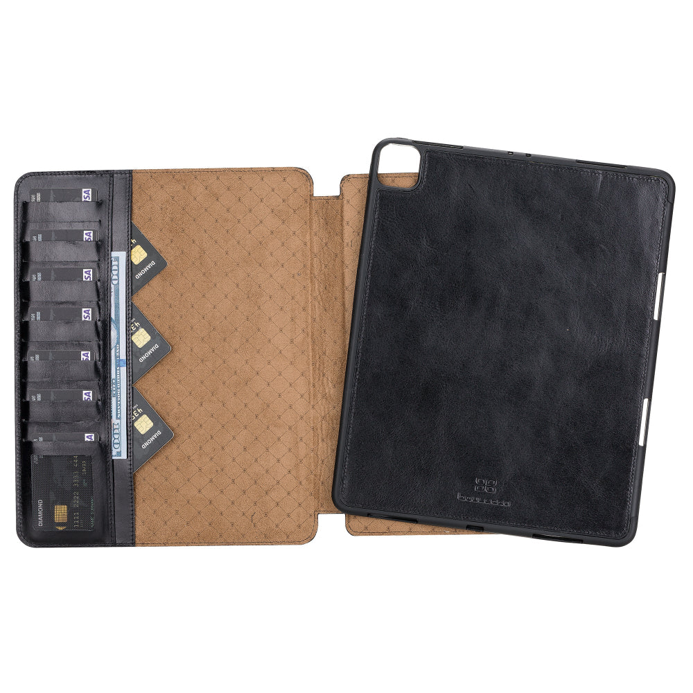 Eto iPad Pro 13" leather wallet case with card slots