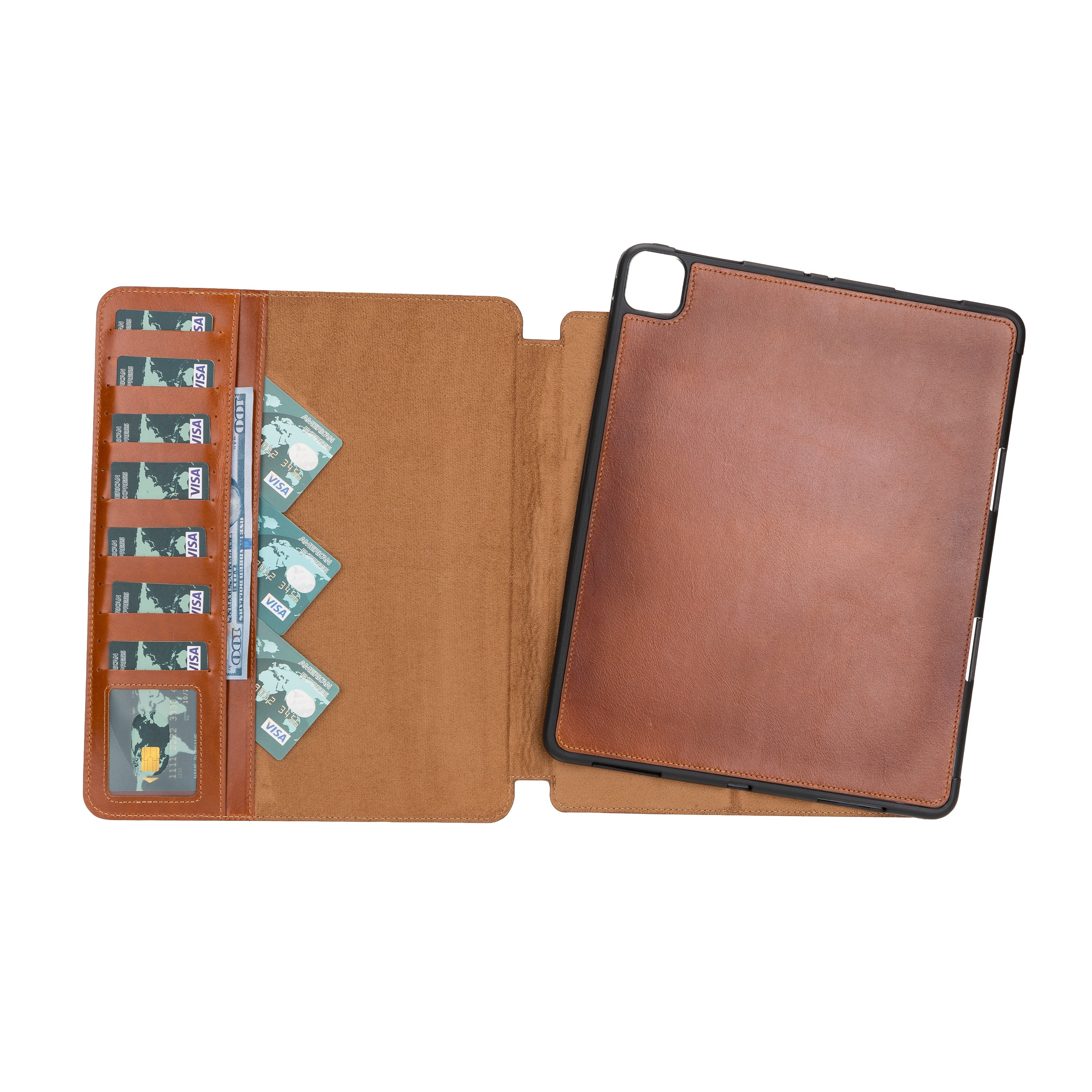 Eto iPad Pro 13" (M4-2024) Genuine Leather Wallet Case